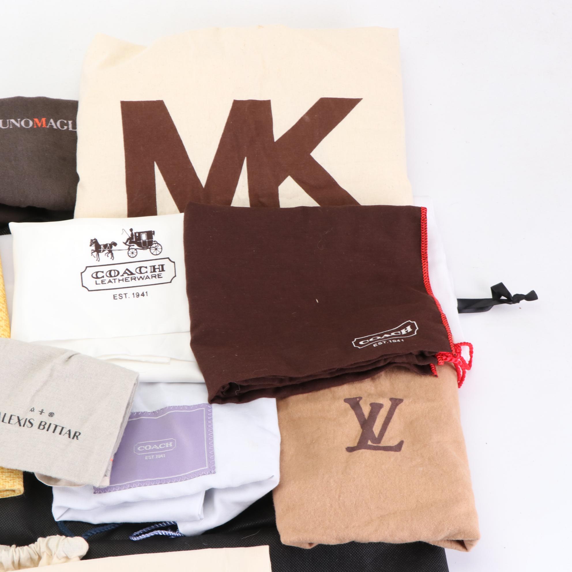 Designer Dust Bags Including Louis Vuitton, Fendi, Chanel, Gucci and More