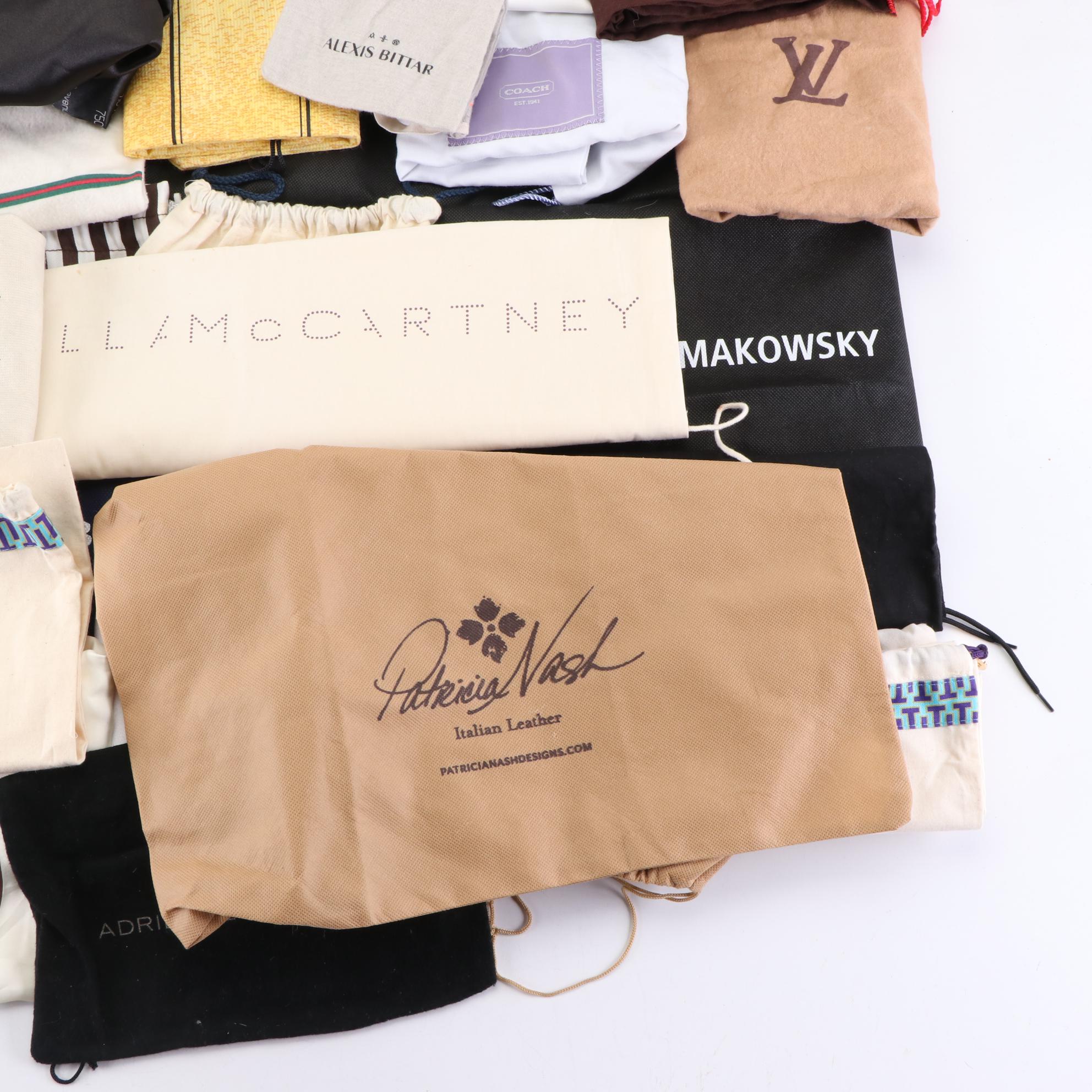 Designer Dust Bags Including Louis Vuitton, Fendi, Chanel, Gucci and More