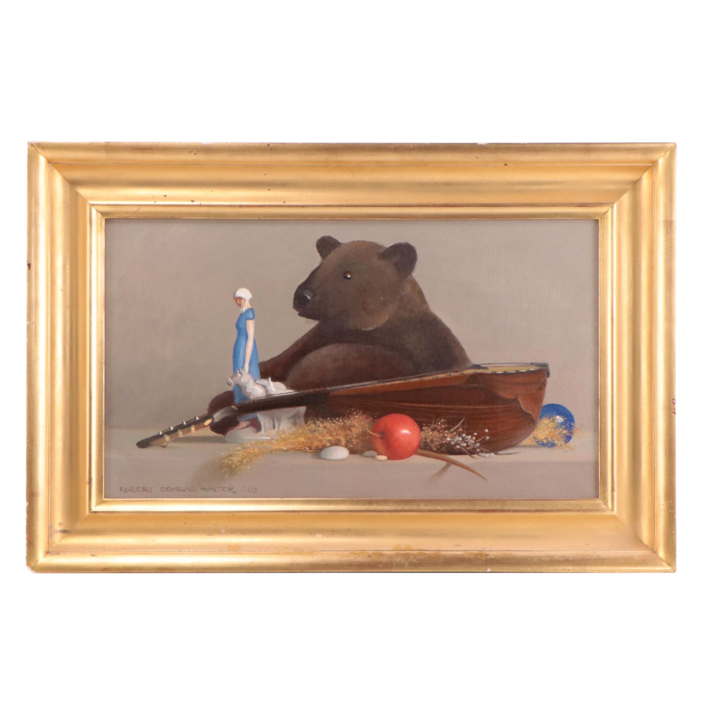 Robert Douglas Hunter Oil Painting of Still Life "A.R.R. With a Mandolin," 2005