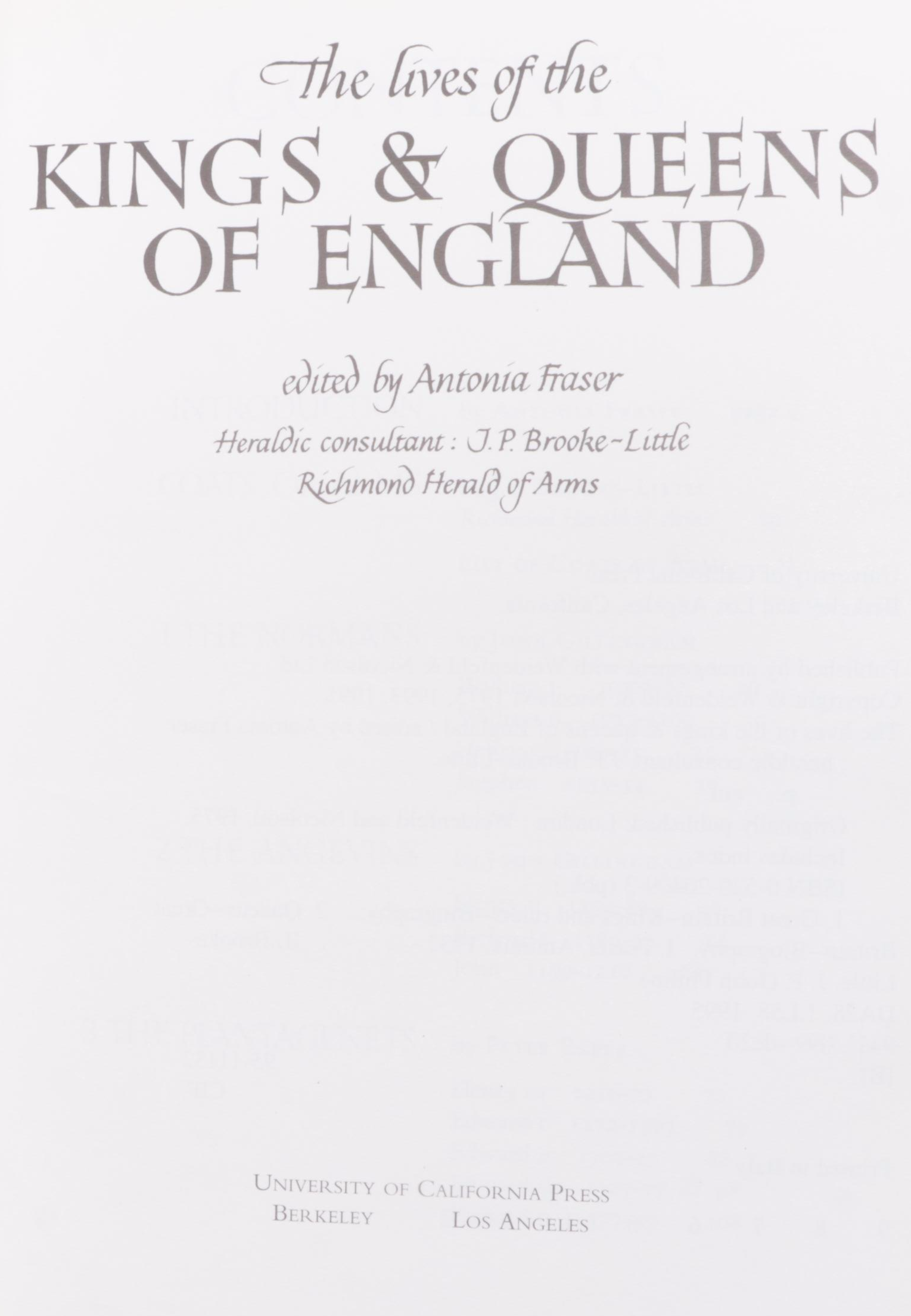 "The Lives of the Kings and Queens of England" and More British History Books