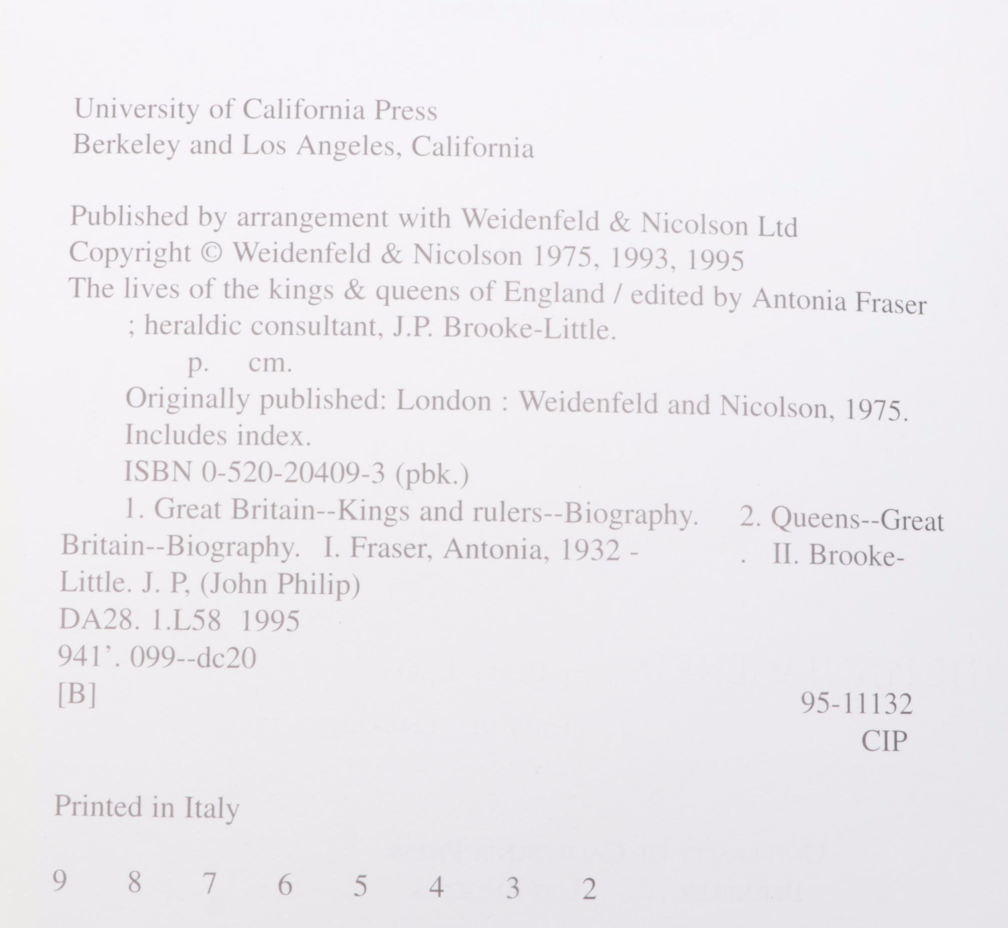 "The Lives of the Kings and Queens of England" and More British History Books