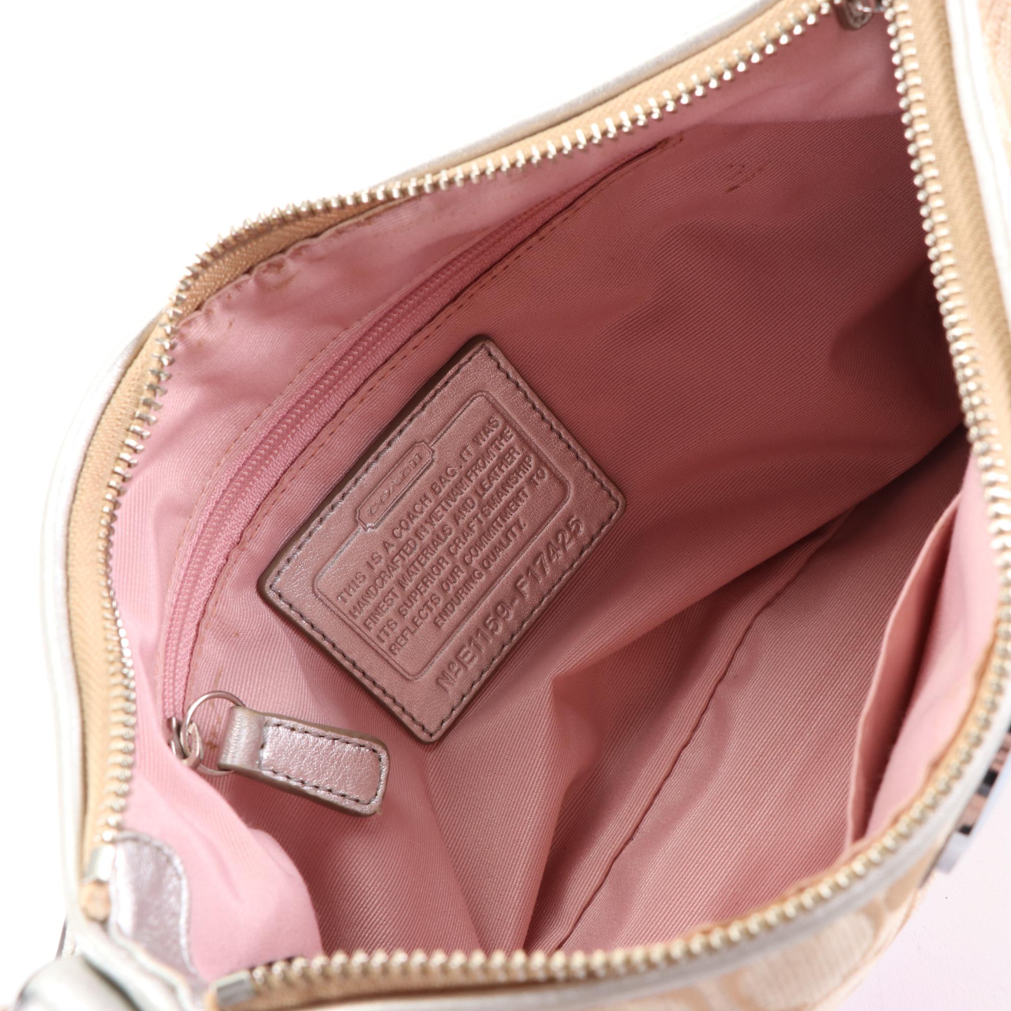 Coach Signature Collection Multicolored Shoulder Bag with Crossbody Strap