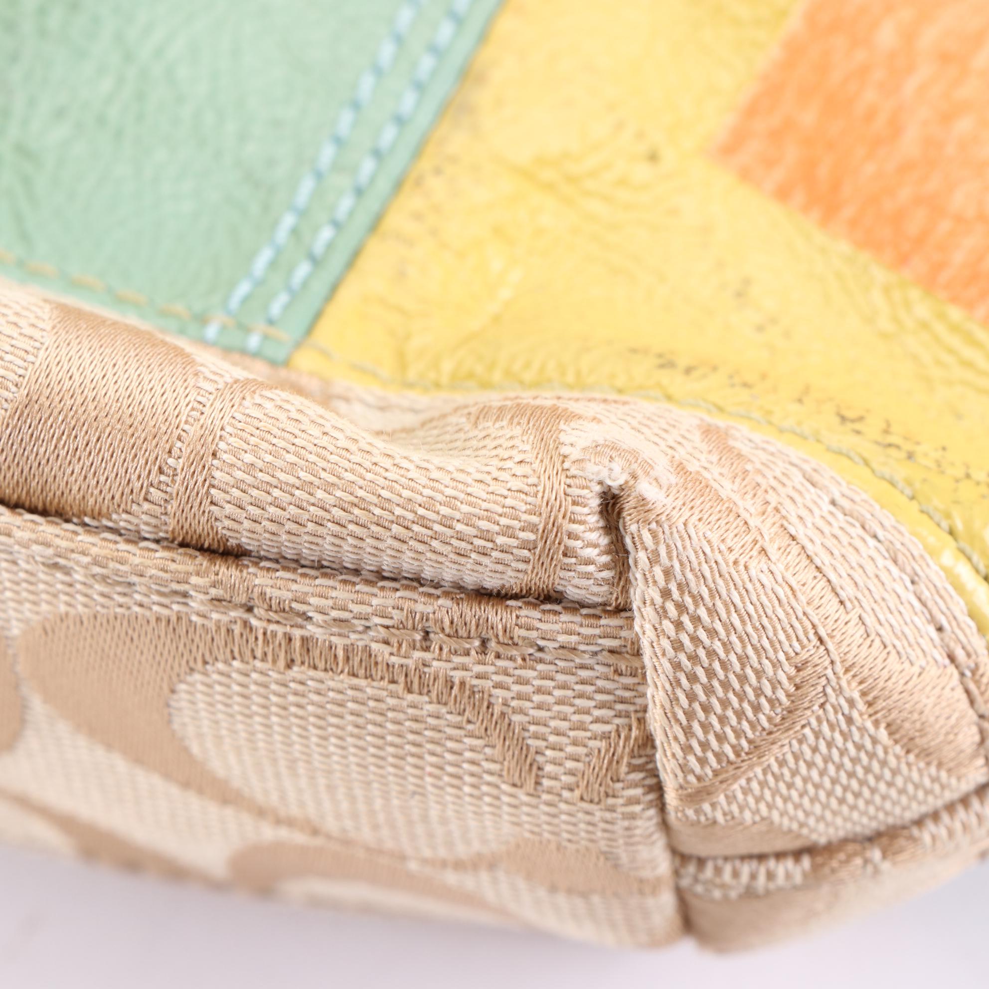 Coach Signature Collection Multicolored Shoulder Bag with Crossbody Strap