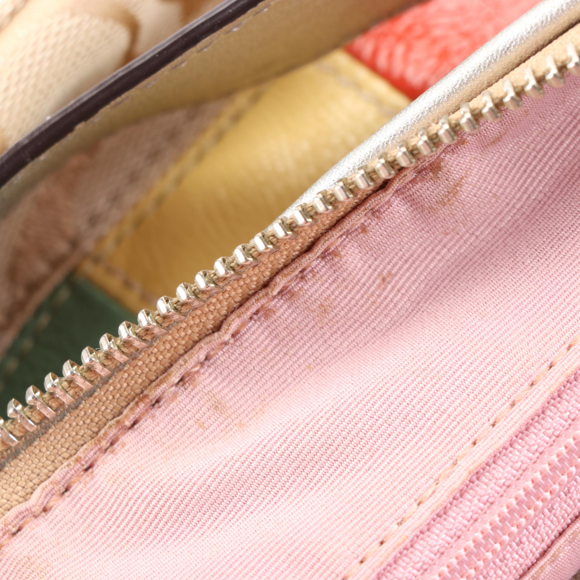 Coach Signature Collection Multicolored Shoulder Bag with Crossbody Strap