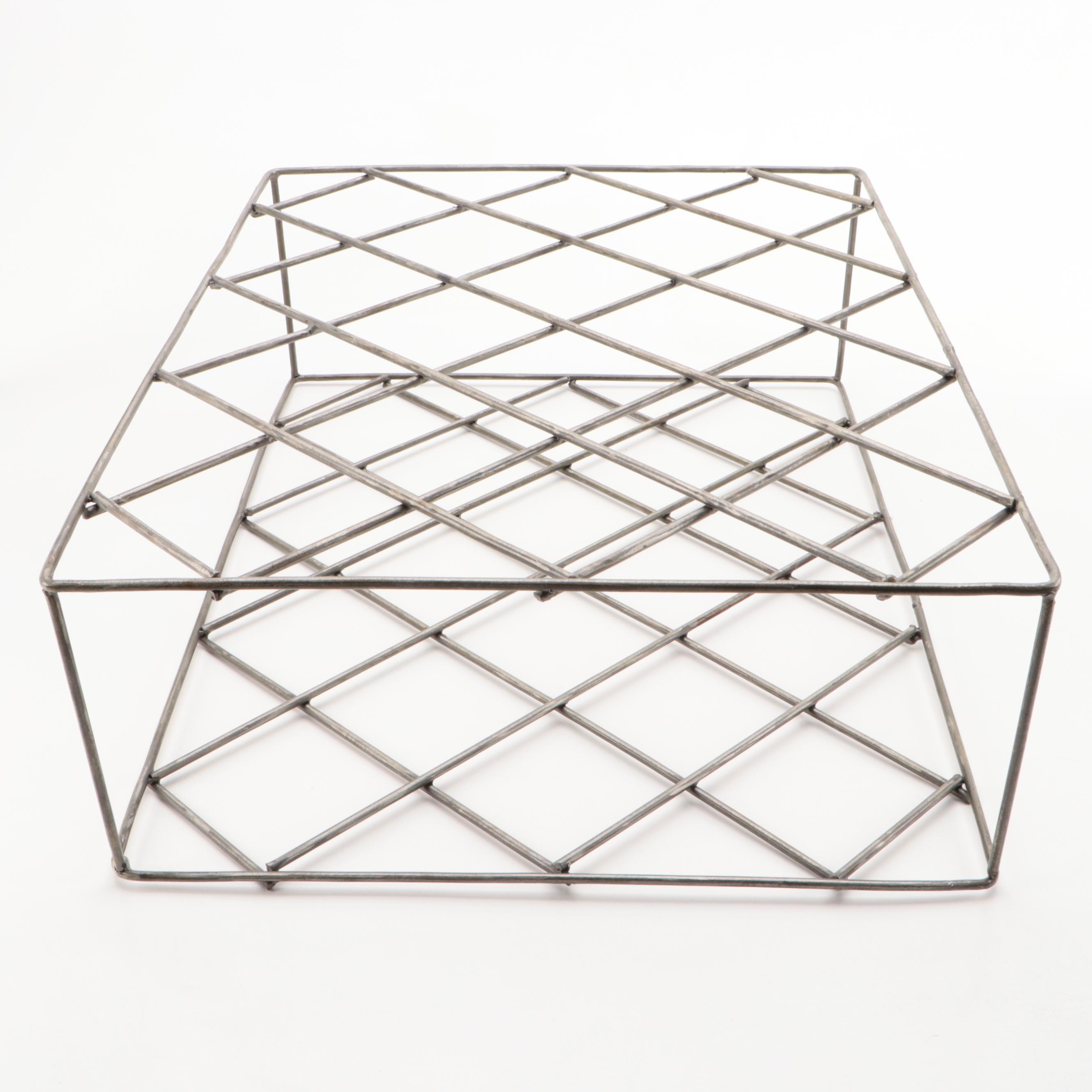 Wire Lattice Wine Bottle Rack