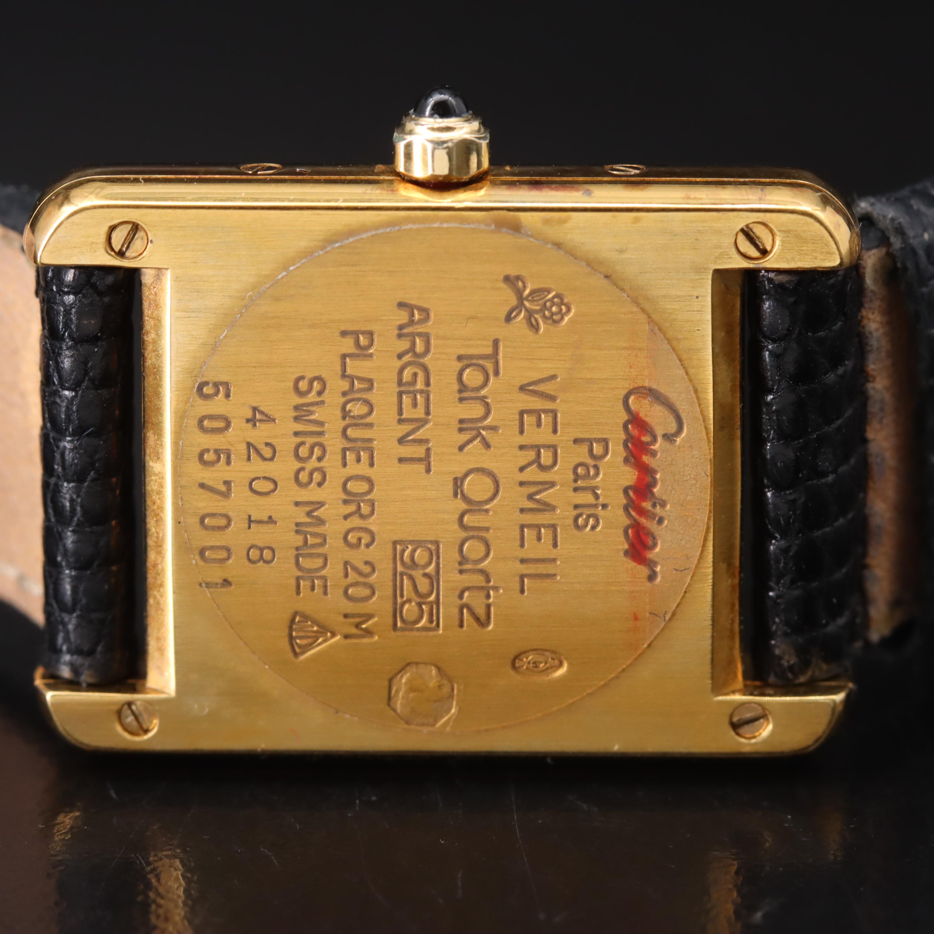 Cartier Tank Vermeil Quartz Watch