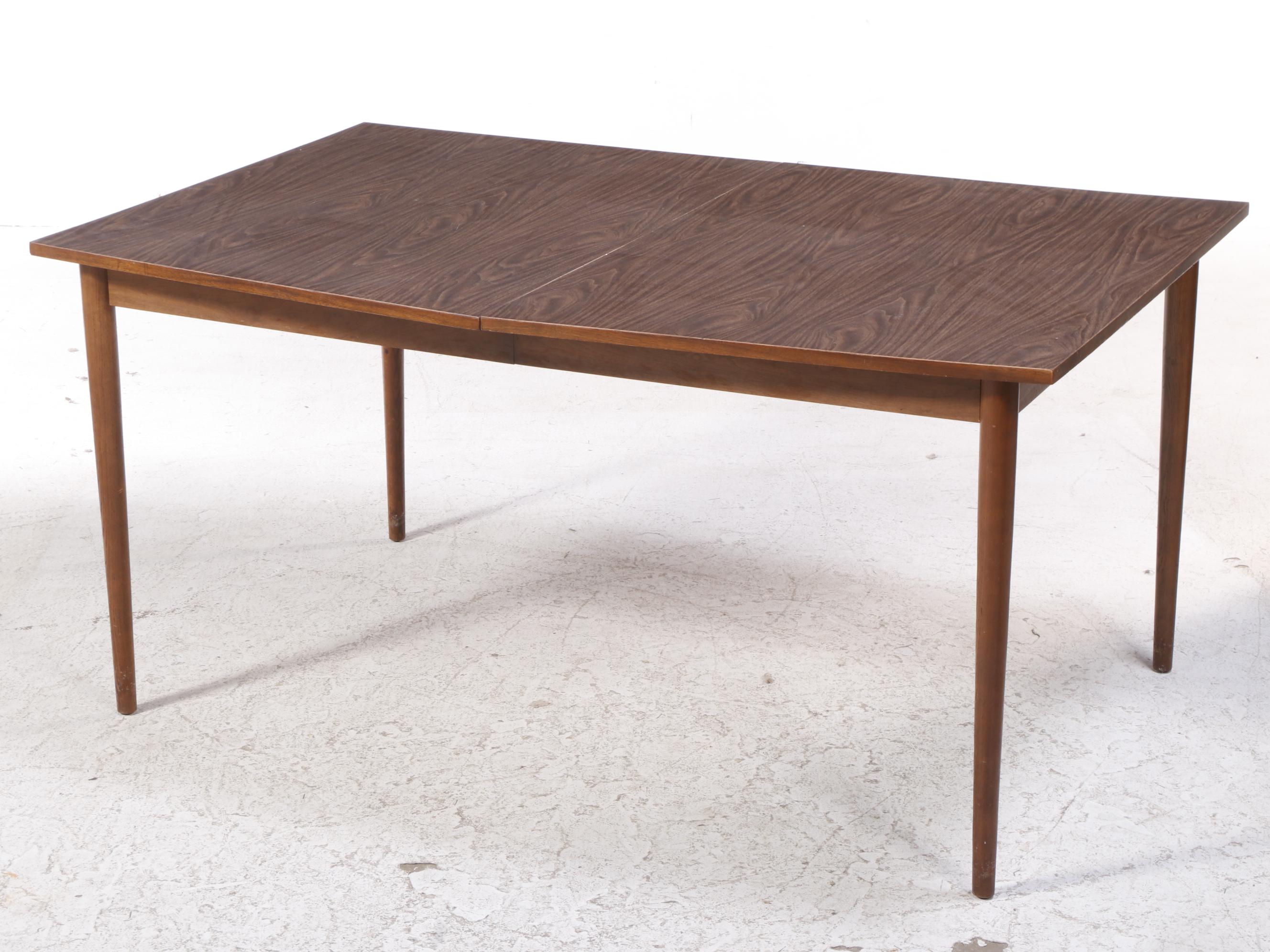 Seven-Piece Mid Century Modern Ash and Laminate Top Dining Set