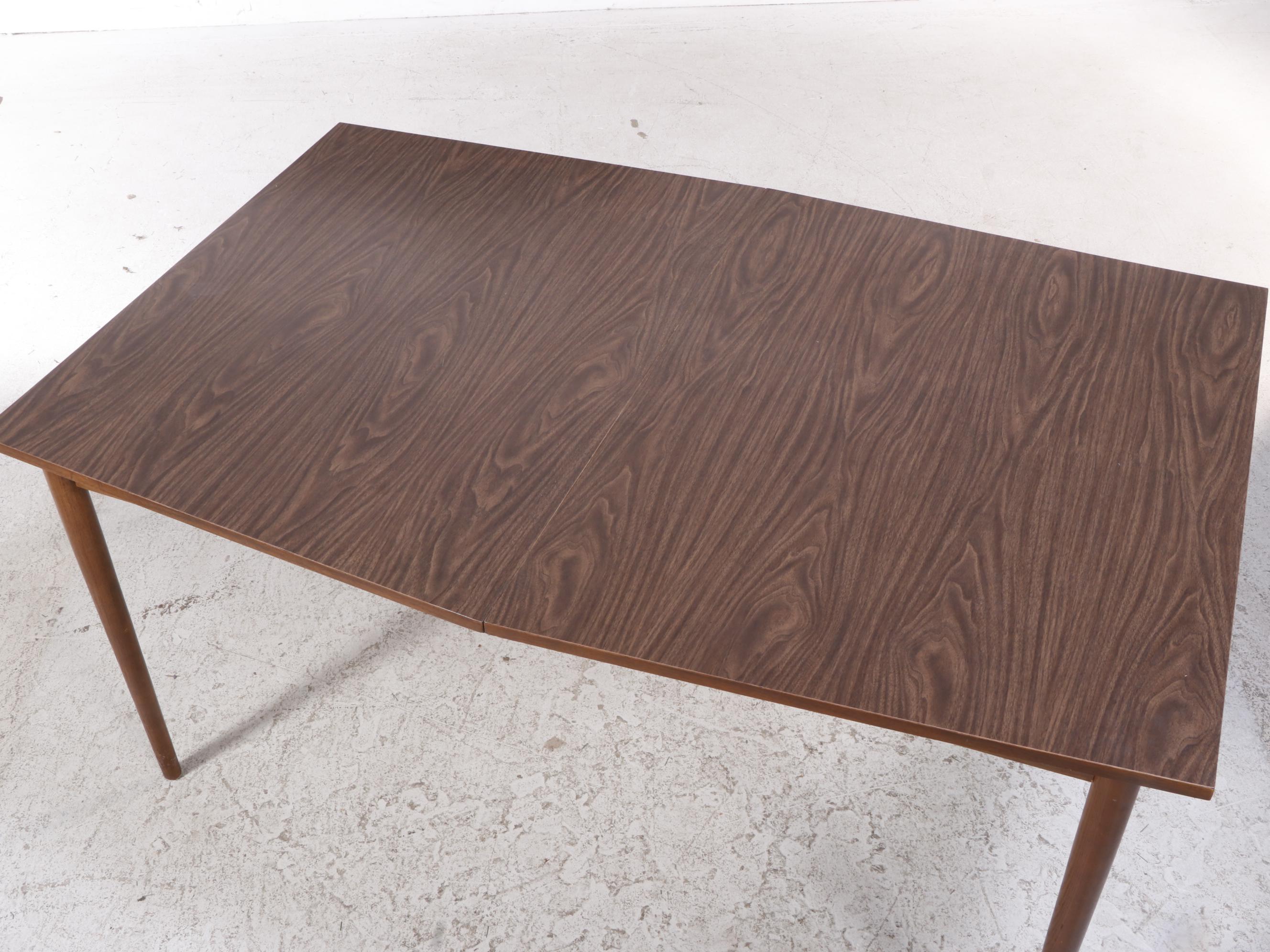 Seven-Piece Mid Century Modern Ash and Laminate Top Dining Set