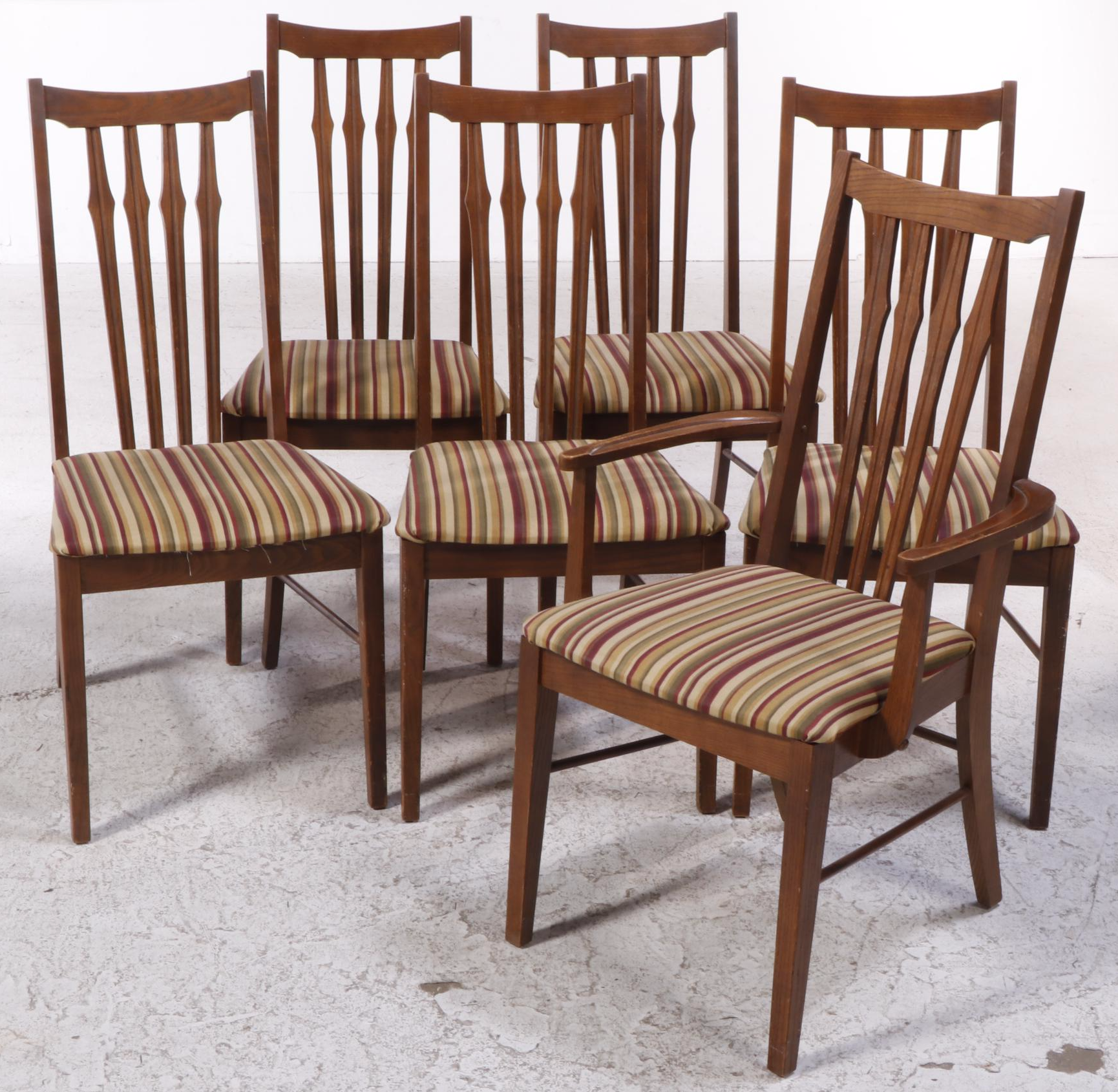 Seven-Piece Mid Century Modern Ash and Laminate Top Dining Set