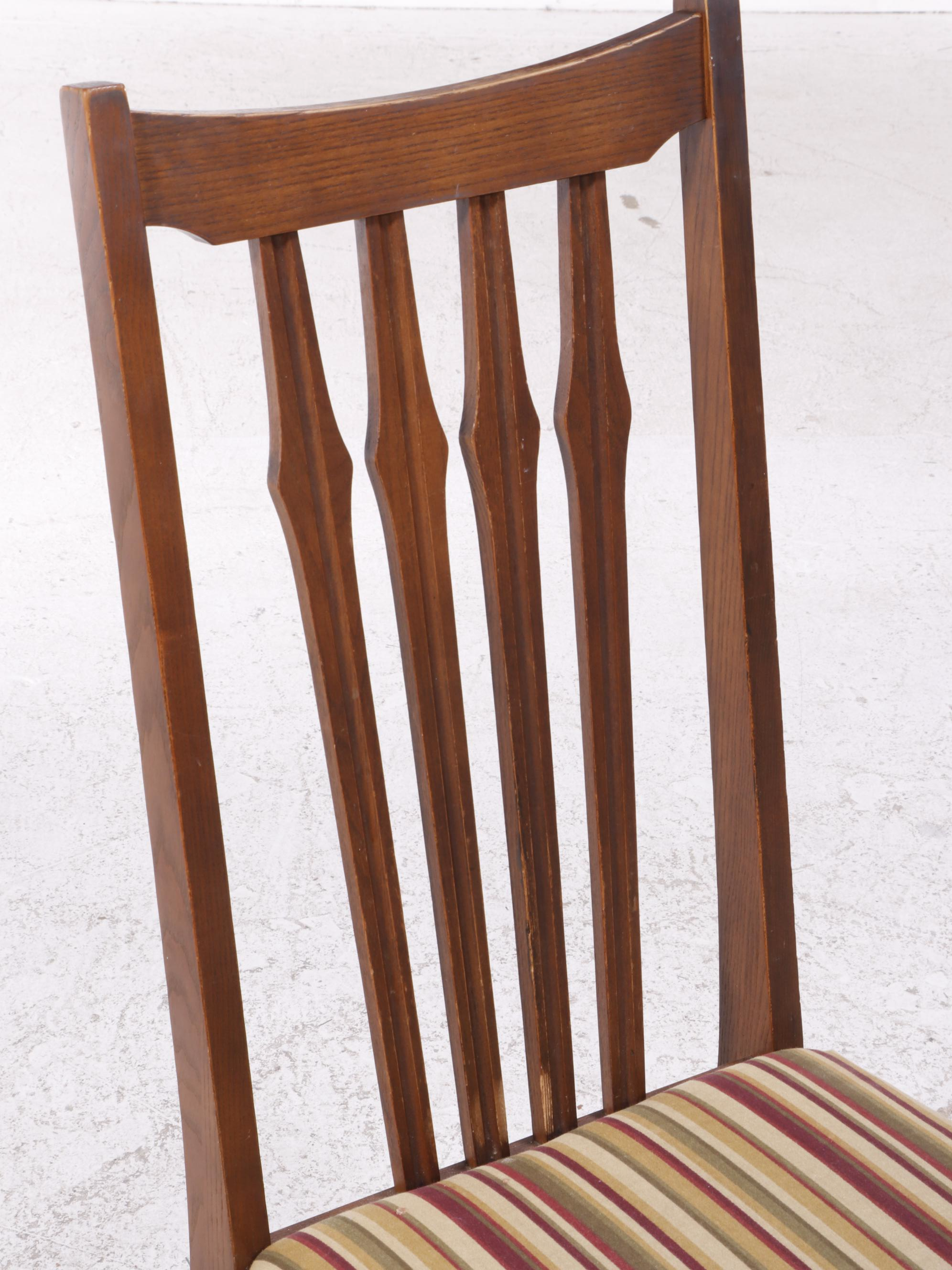 Seven-Piece Mid Century Modern Ash and Laminate Top Dining Set