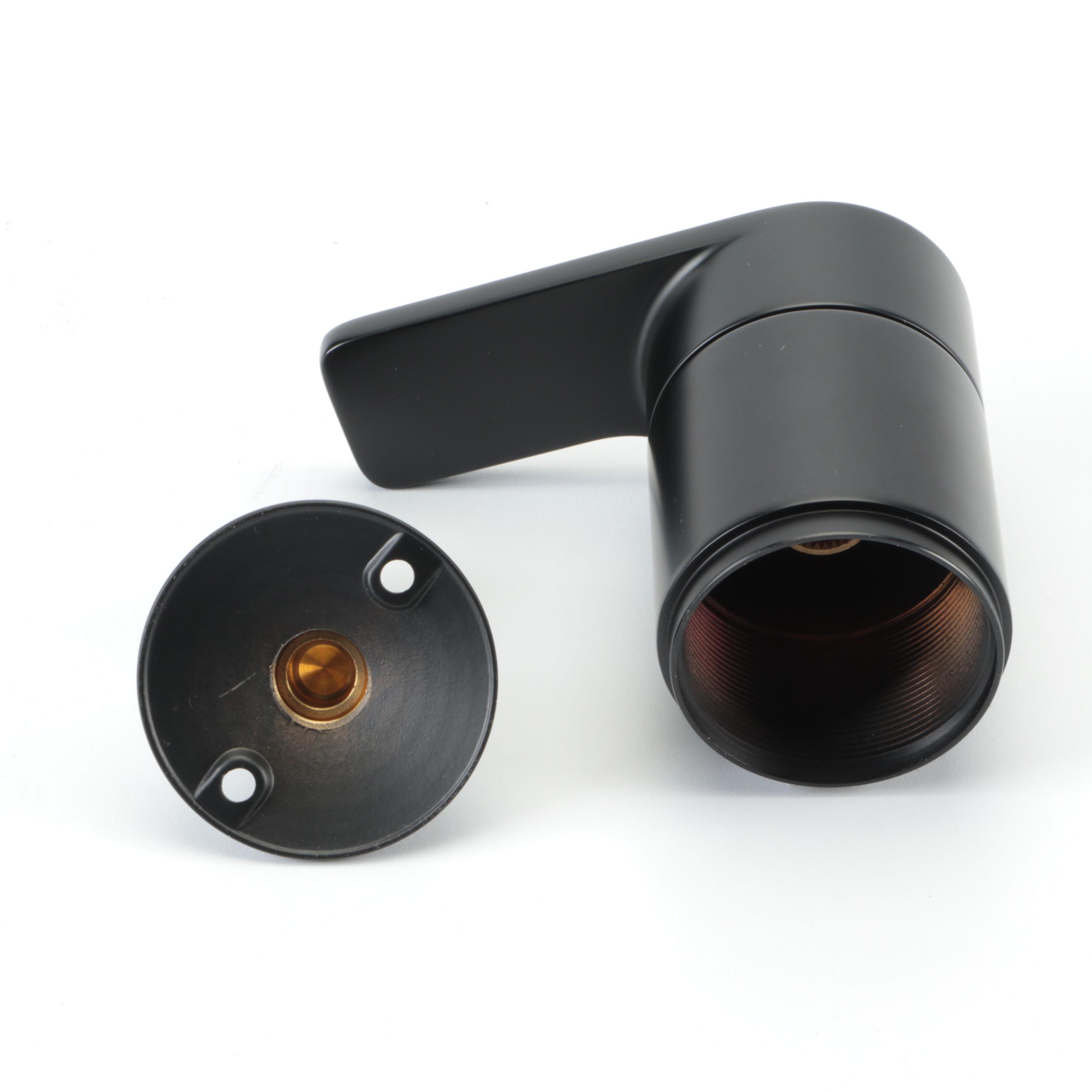 Pressure Balance Shower Valve Trim Kit and Swivel Shower Support in Matte Black