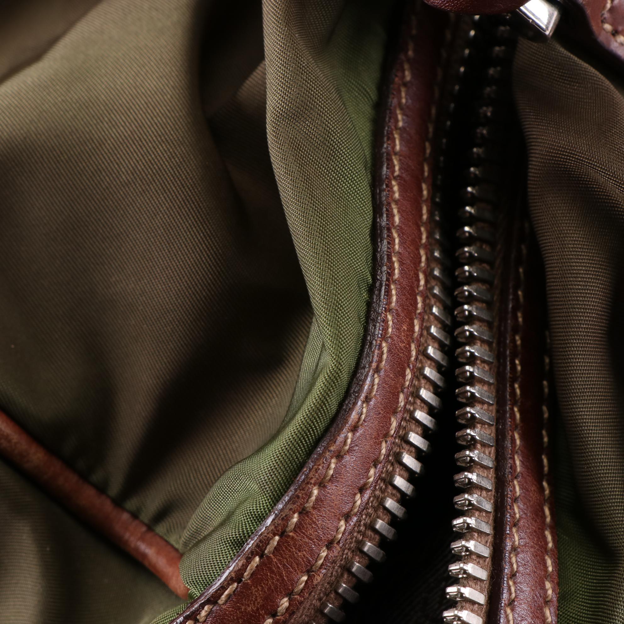 Prada Weekender Bag in Tessuto Nylon and Leather with Shoulder Strap