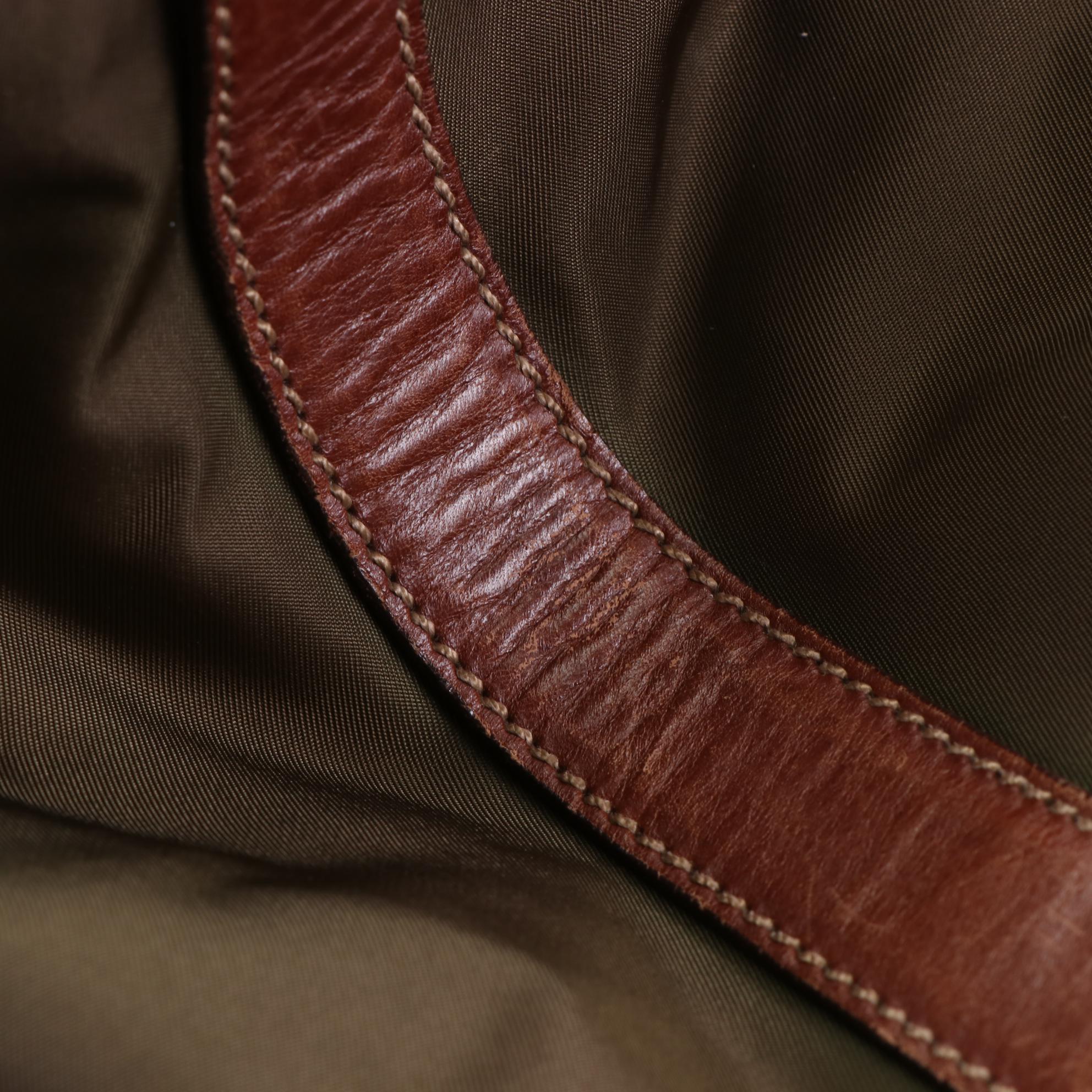 Prada Weekender Bag in Tessuto Nylon and Leather with Shoulder Strap