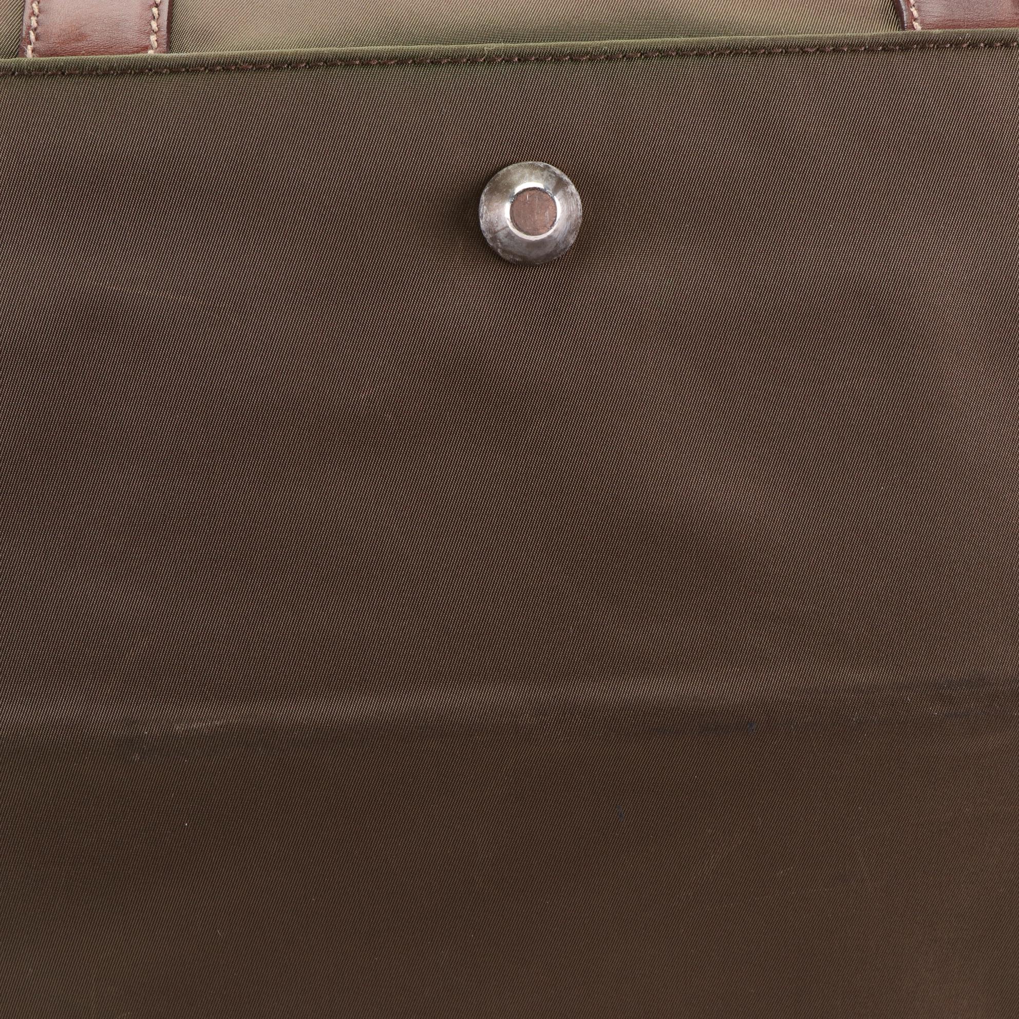 Prada Weekender Bag in Tessuto Nylon and Leather with Shoulder Strap