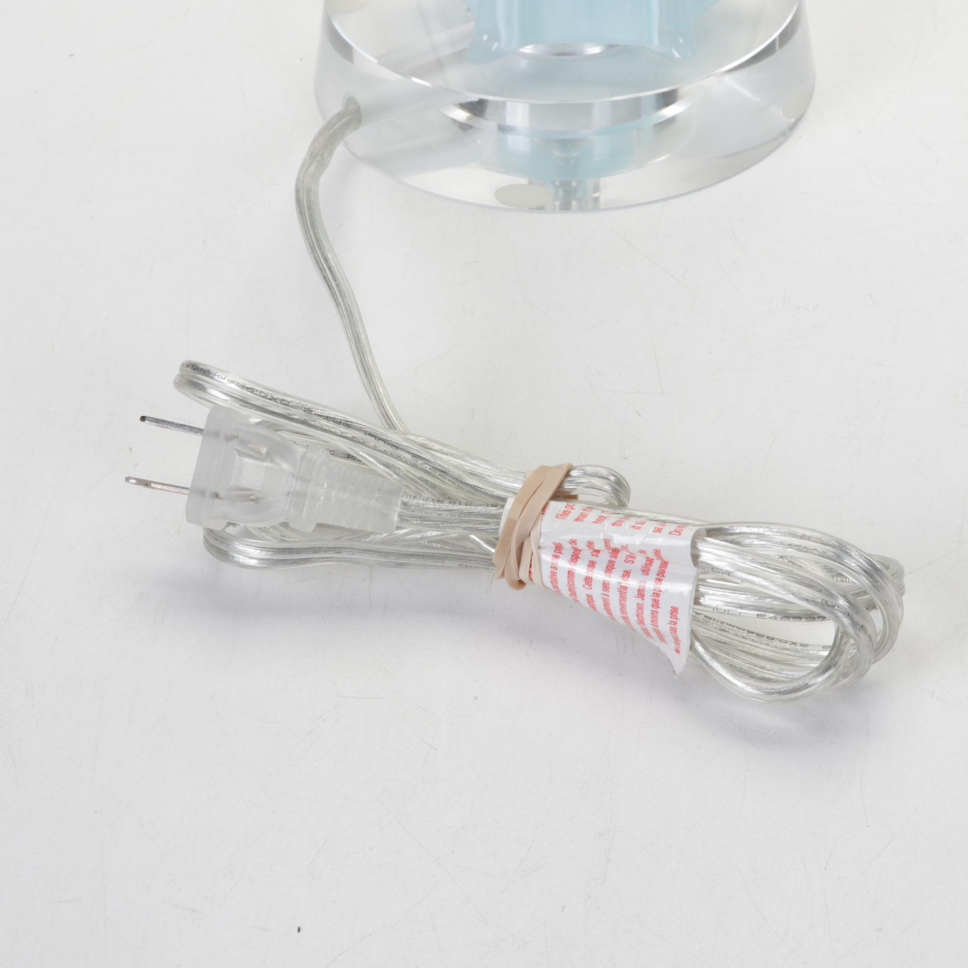 Blue Art Glass Table Lamps