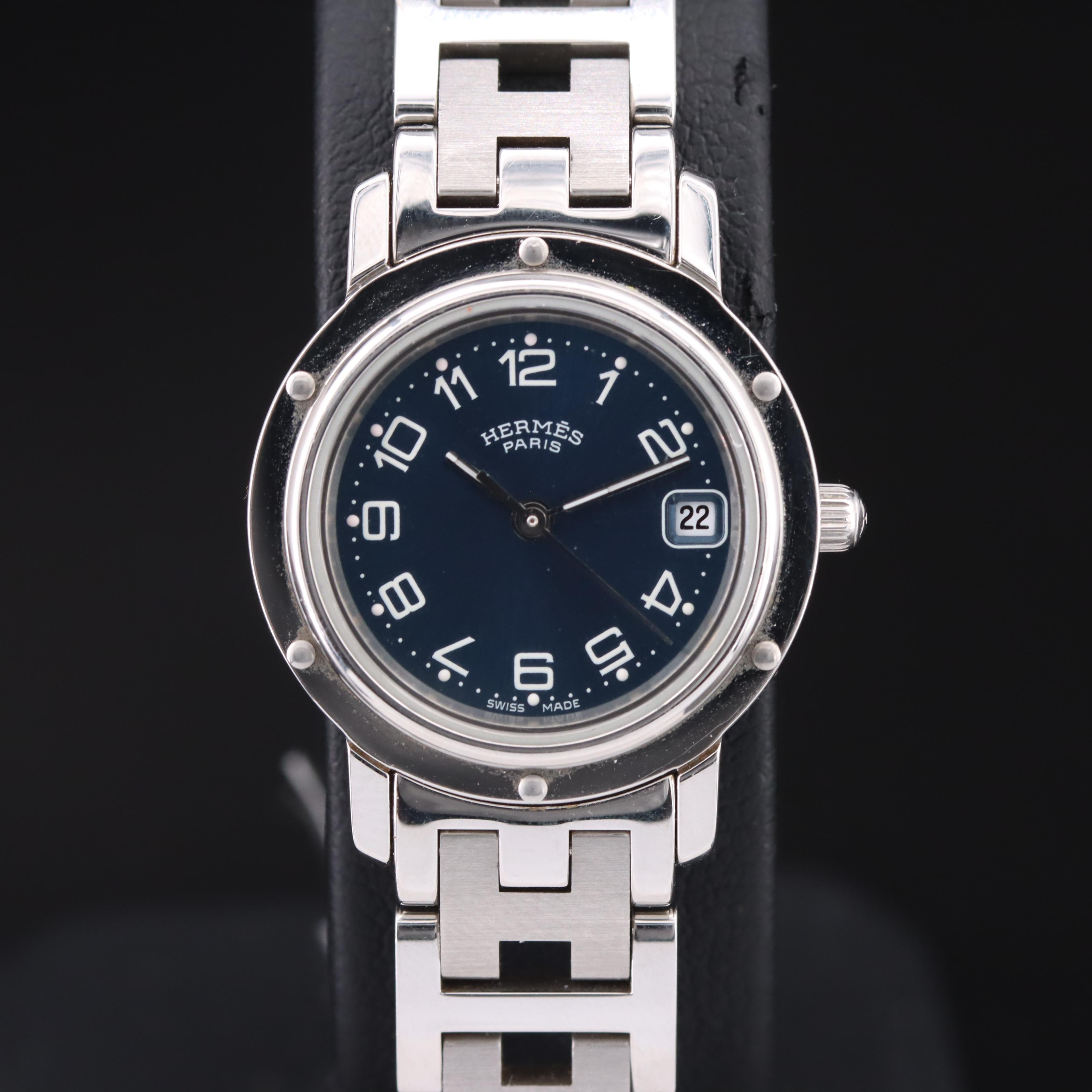 Hermès Clipper Stainless Steel Quartz Watch