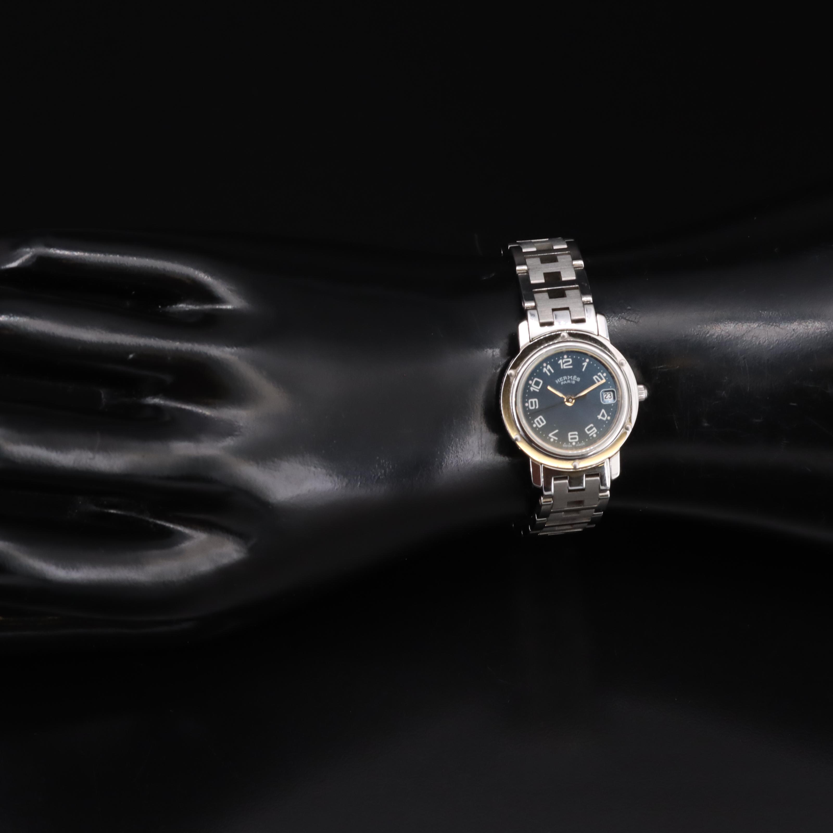 Hermès Clipper Stainless Steel Quartz Watch