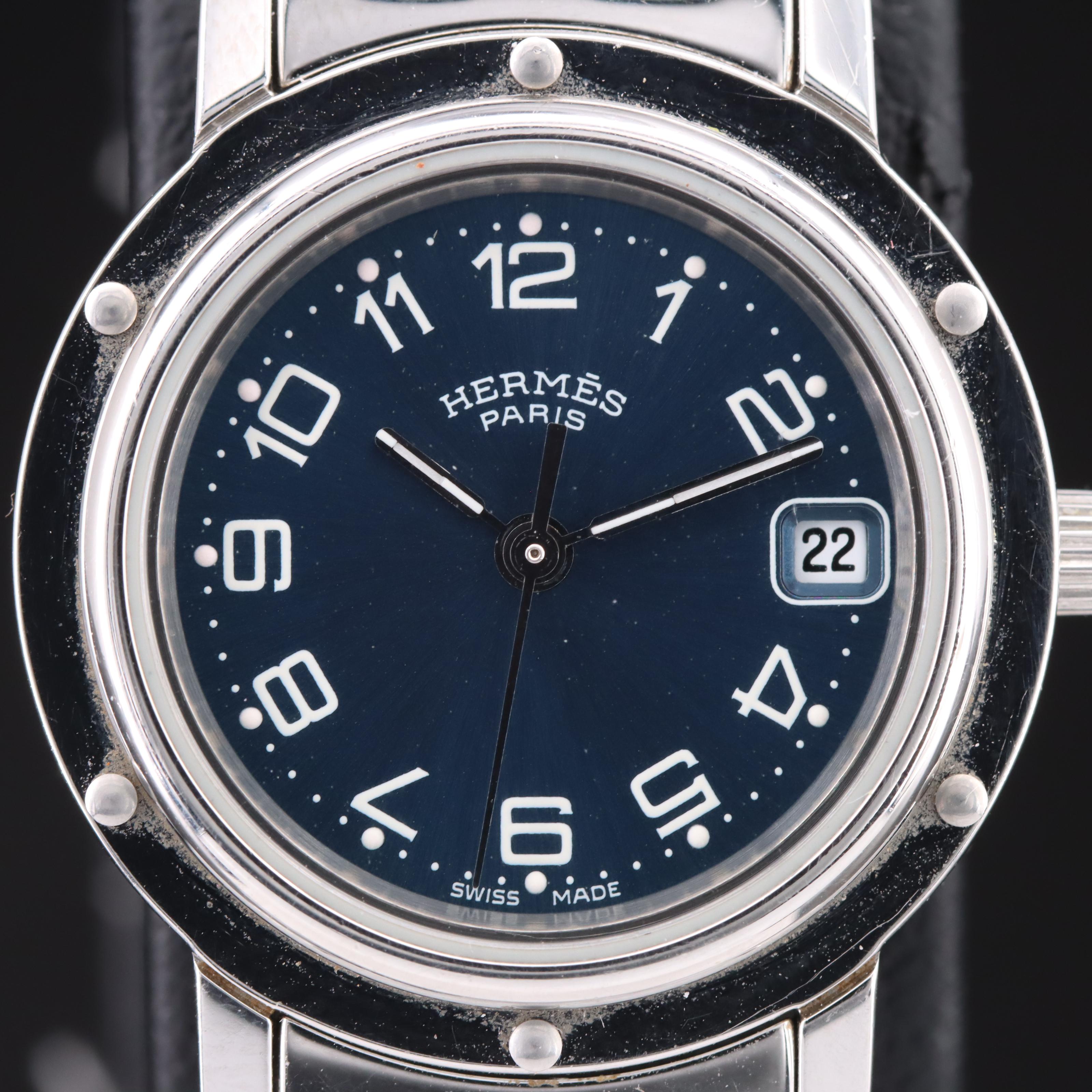 Hermès Clipper Stainless Steel Quartz Watch