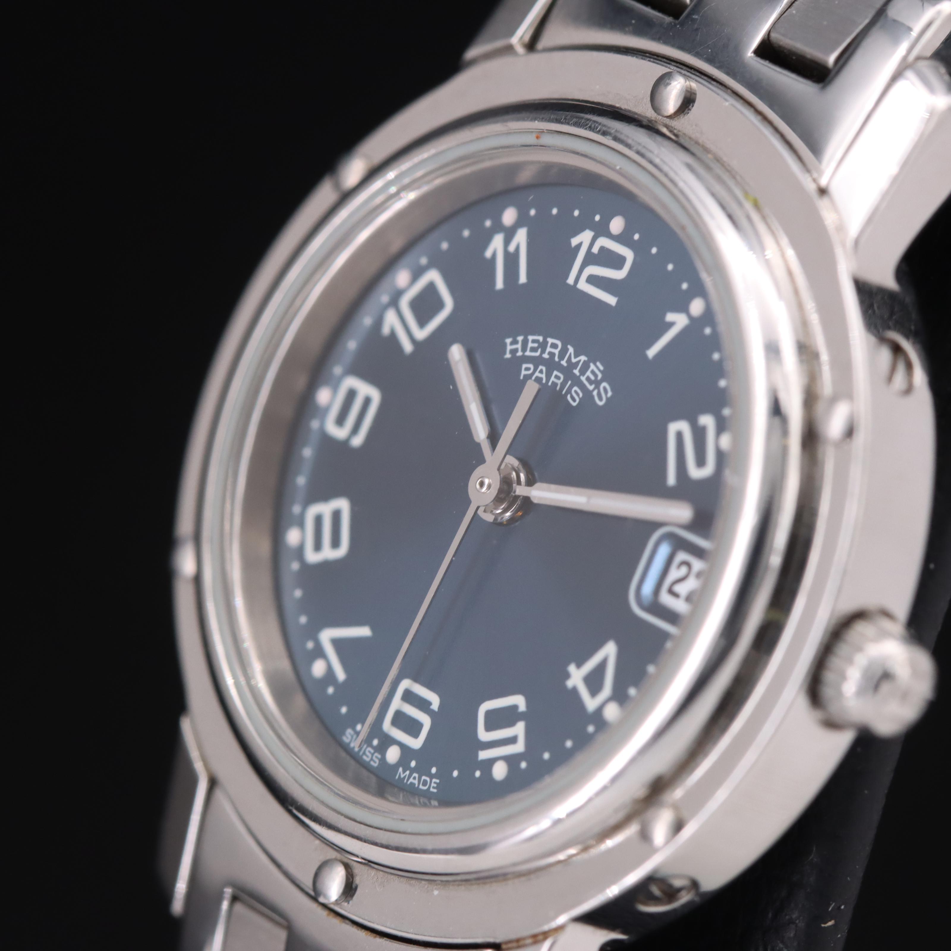 Hermès Clipper Stainless Steel Quartz Watch