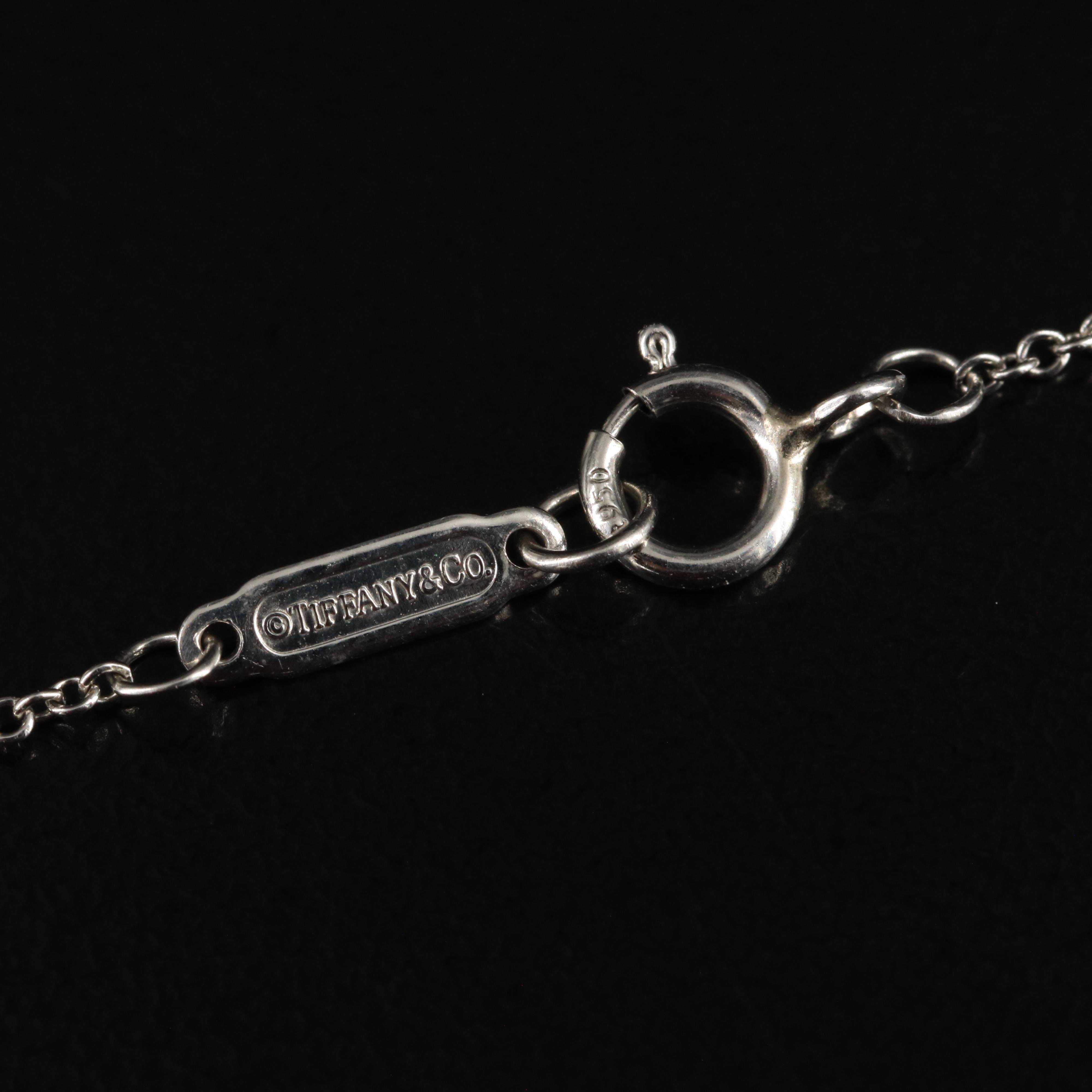 Tiffany & Co. Platinum Solitaire Pendant Necklace