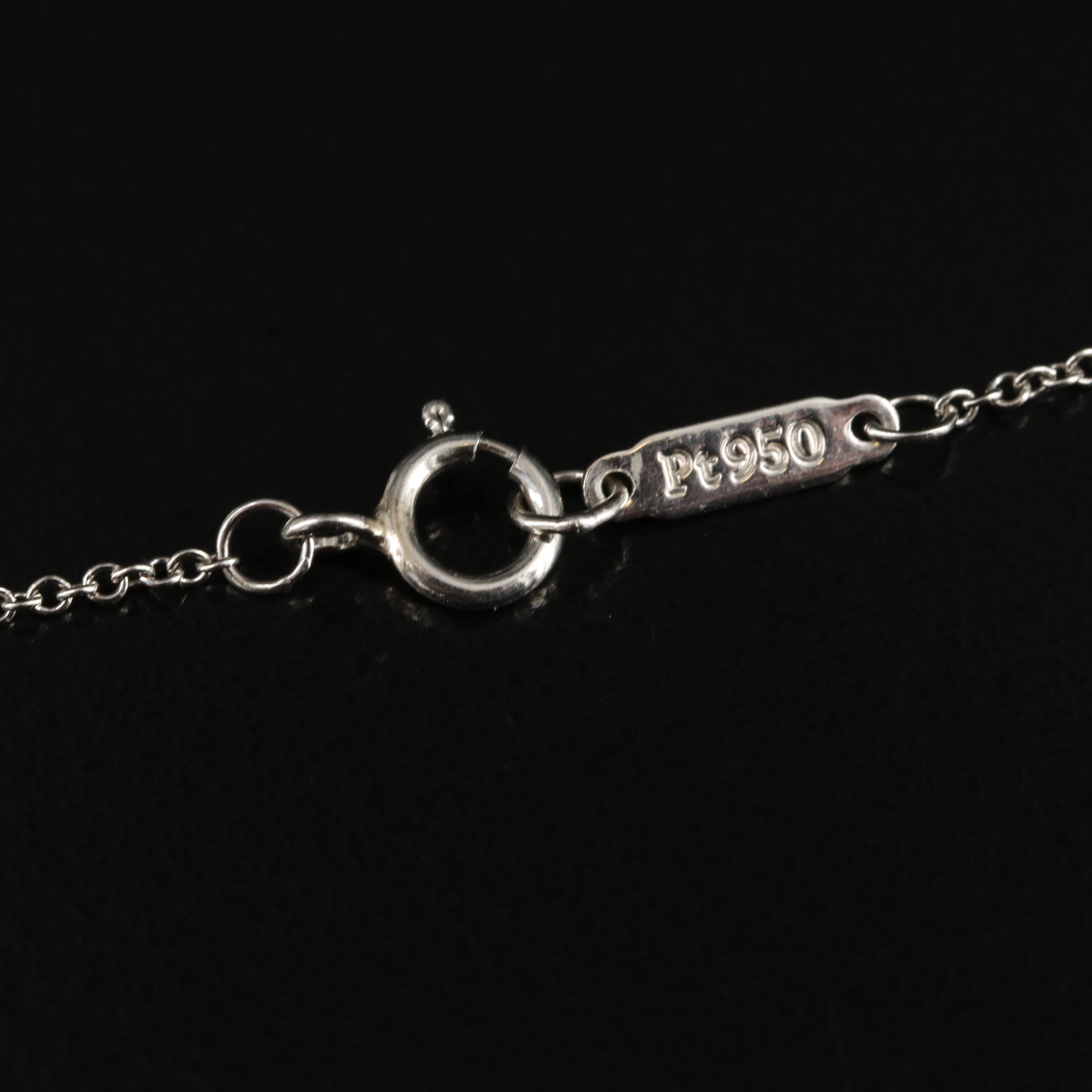 Tiffany & Co. Platinum Solitaire Pendant Necklace