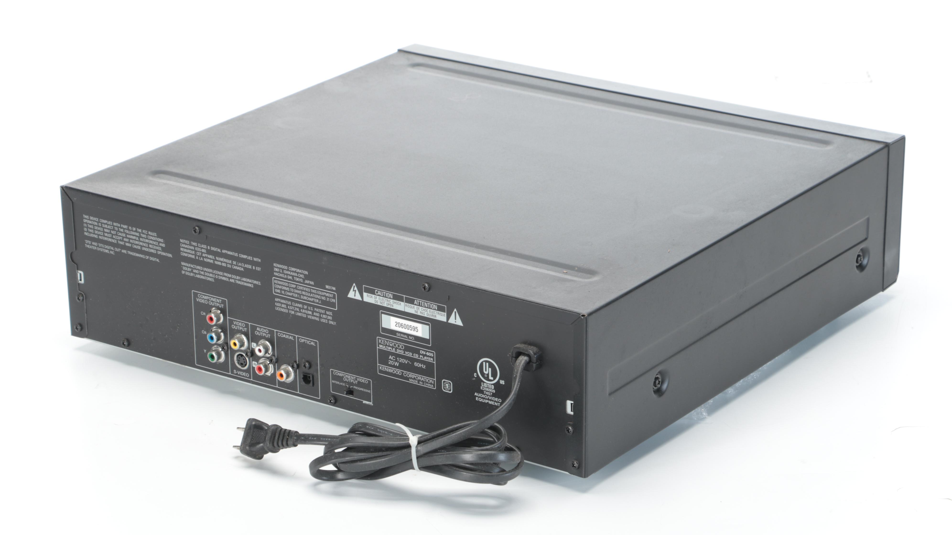 Sony ST-JX411 Stereo FM/AM Tuner with Kenwood DV-605 Disc Player and More