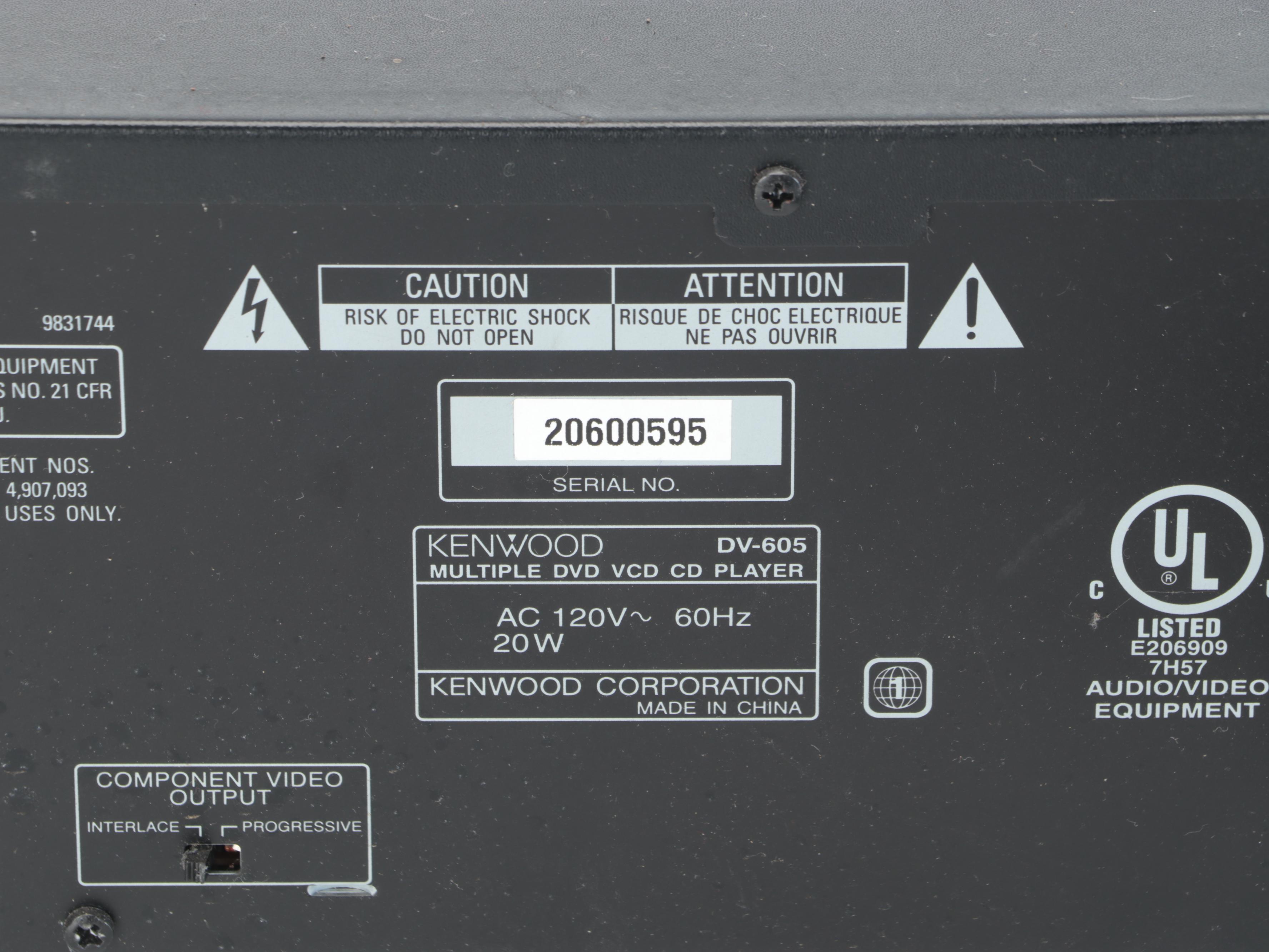 Sony ST-JX411 Stereo FM/AM Tuner with Kenwood DV-605 Disc Player and More