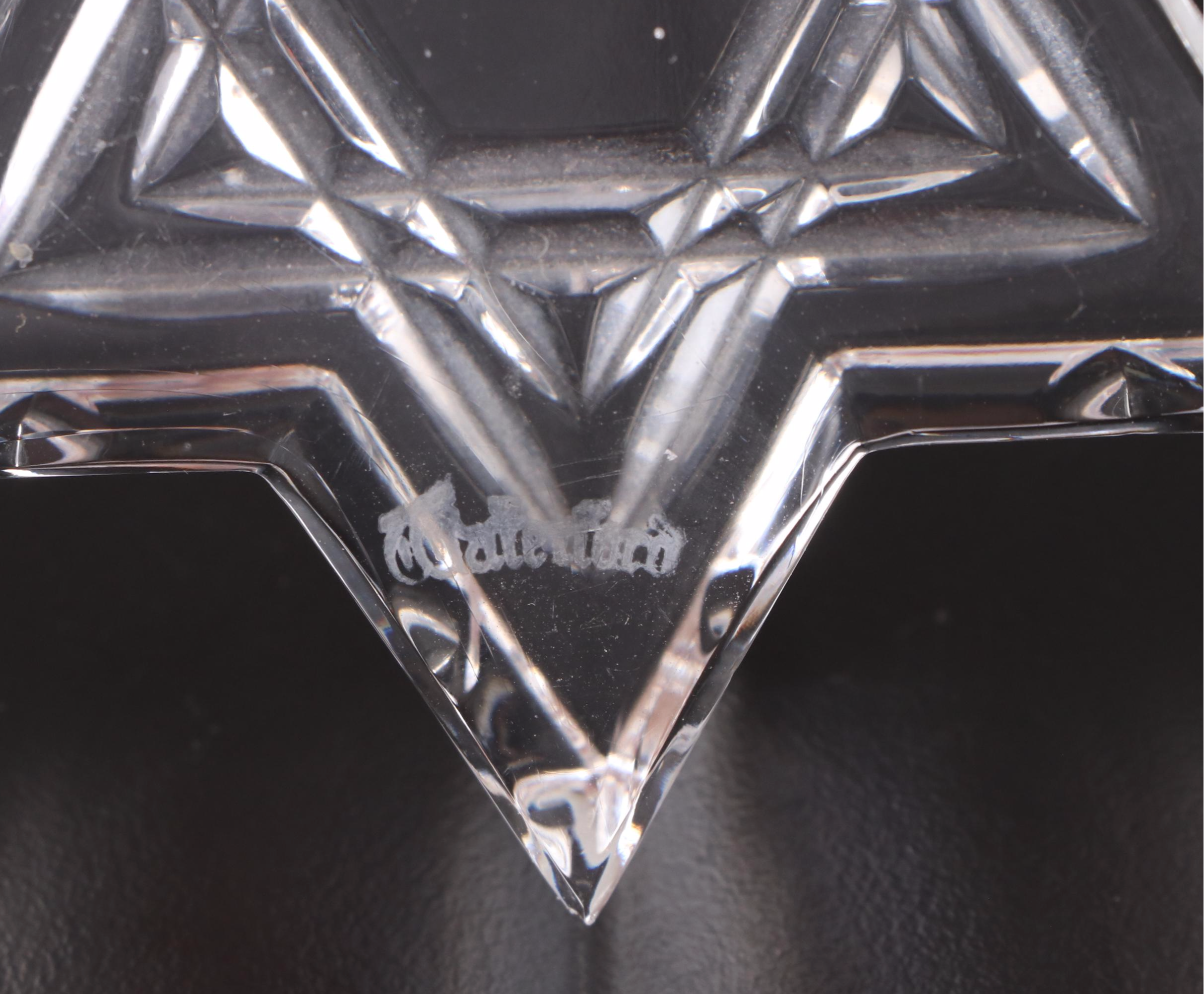 Waterford Crystal Dreidel and Star of David Paperweights