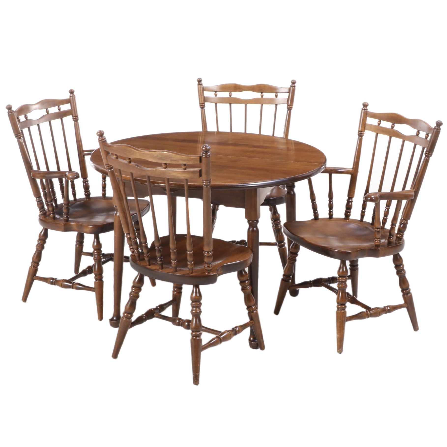 Nichols & Stone Co. Colonial Style Maple Five-Piece Dining Set