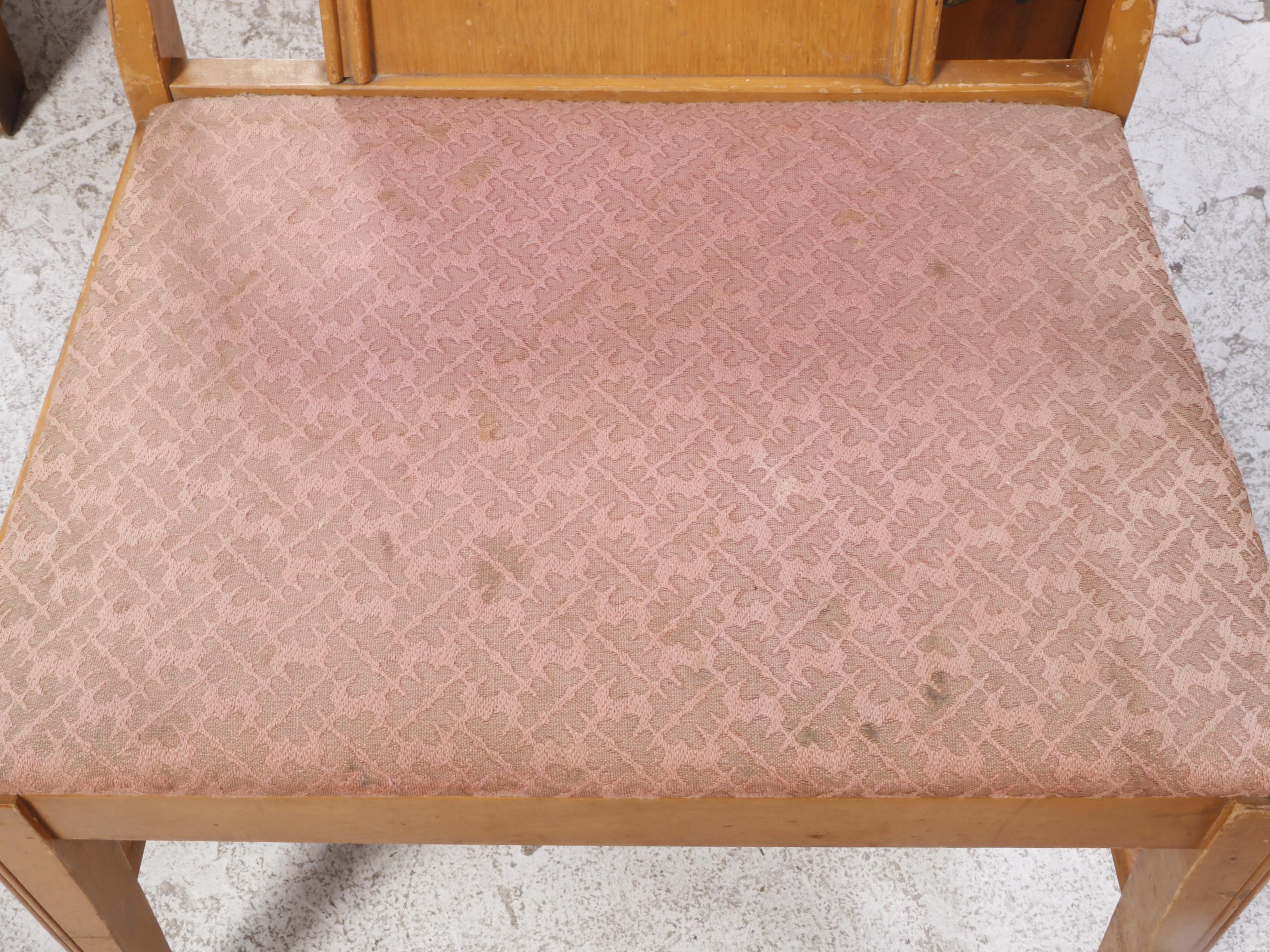 Webb Furniture Co. Art Deco Waterfall Vanity Table and Stool, circa 1930