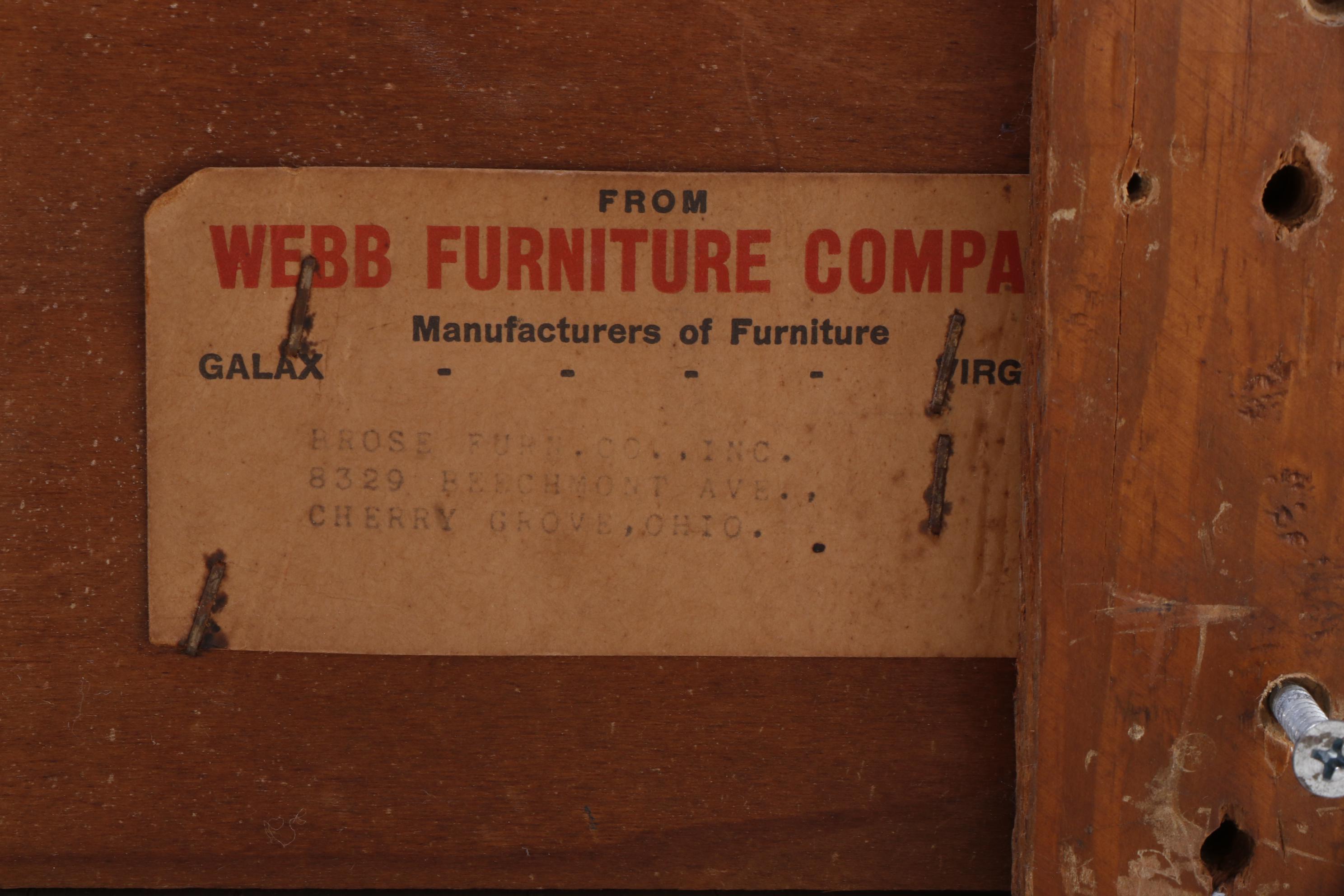 Webb Furniture Co. Art Deco Waterfall Vanity Table and Stool, circa 1930