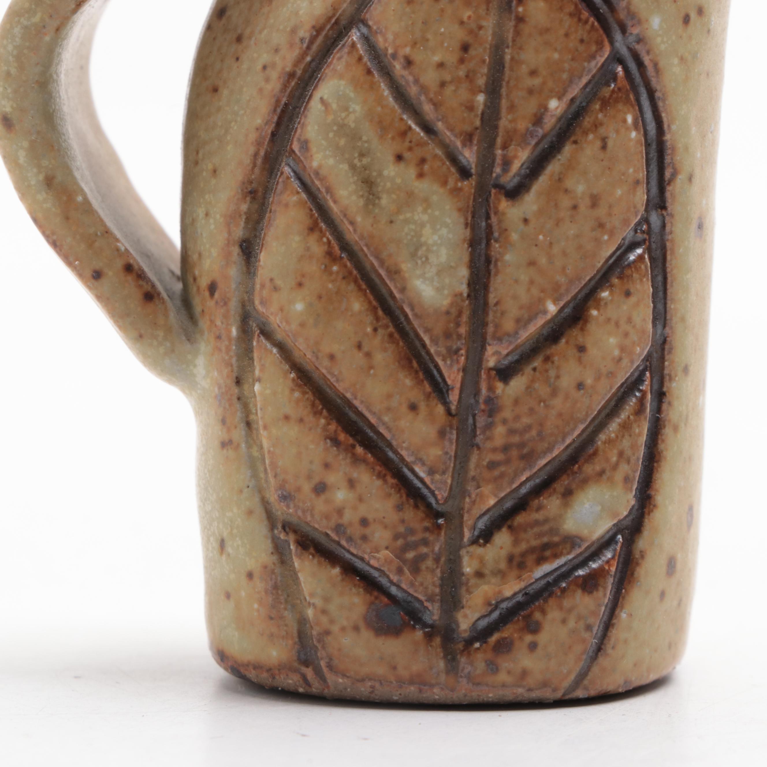 Abraham Palatnik Lucite Owl Sculpture with Bird Motif Ceramic Shakers