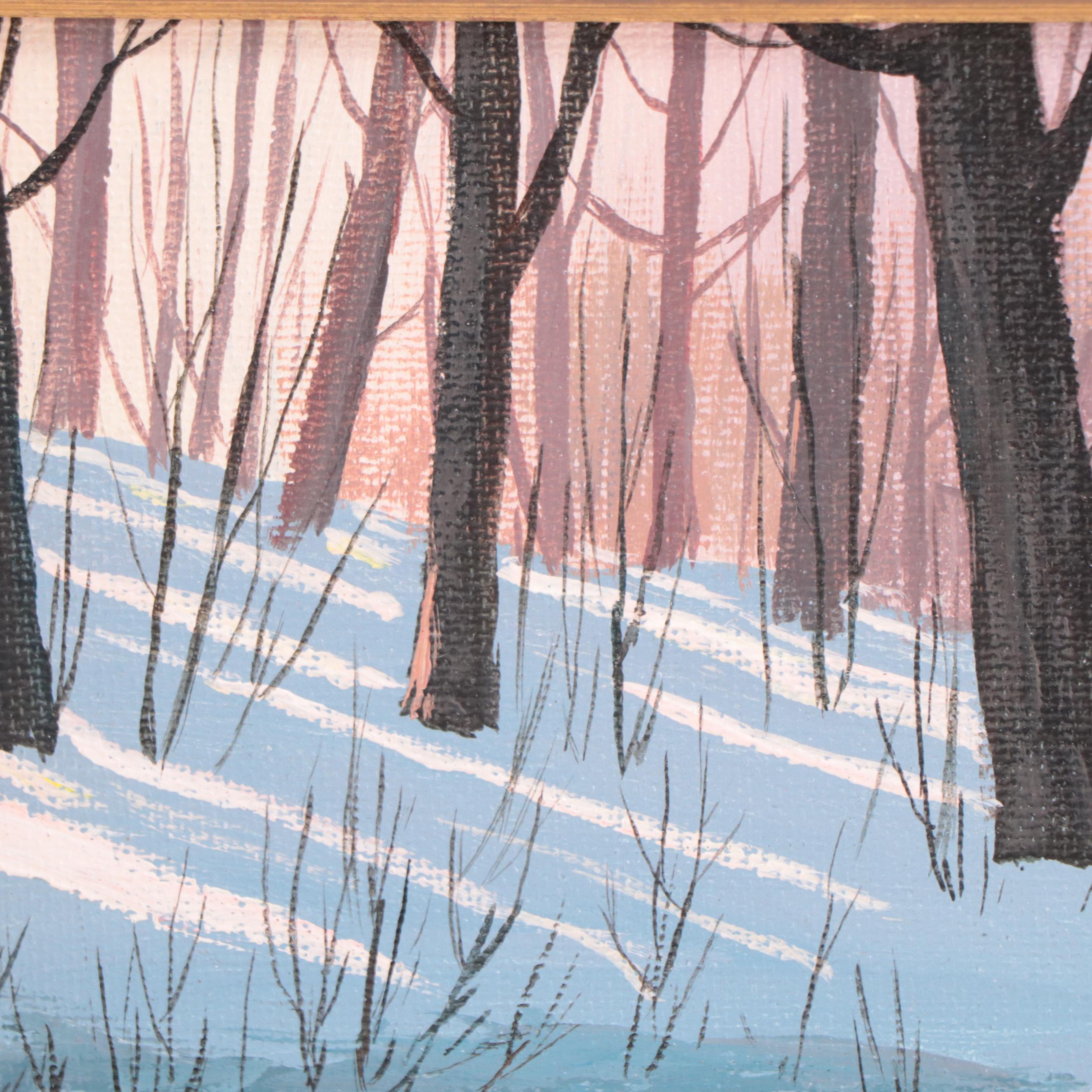 Harold Clay Oil Painting of Winter Landscape