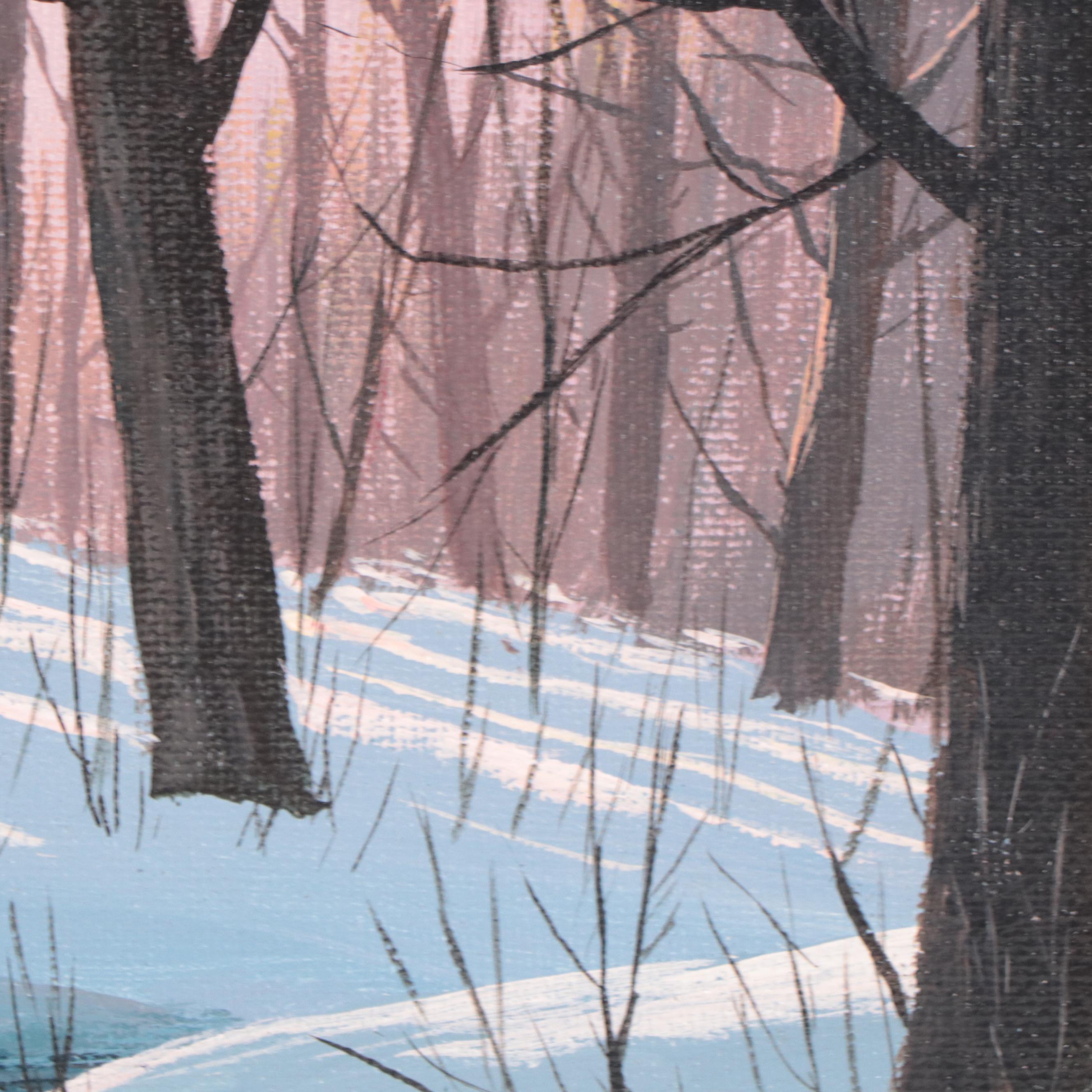 Harold Clay Oil Painting of Winter Landscape