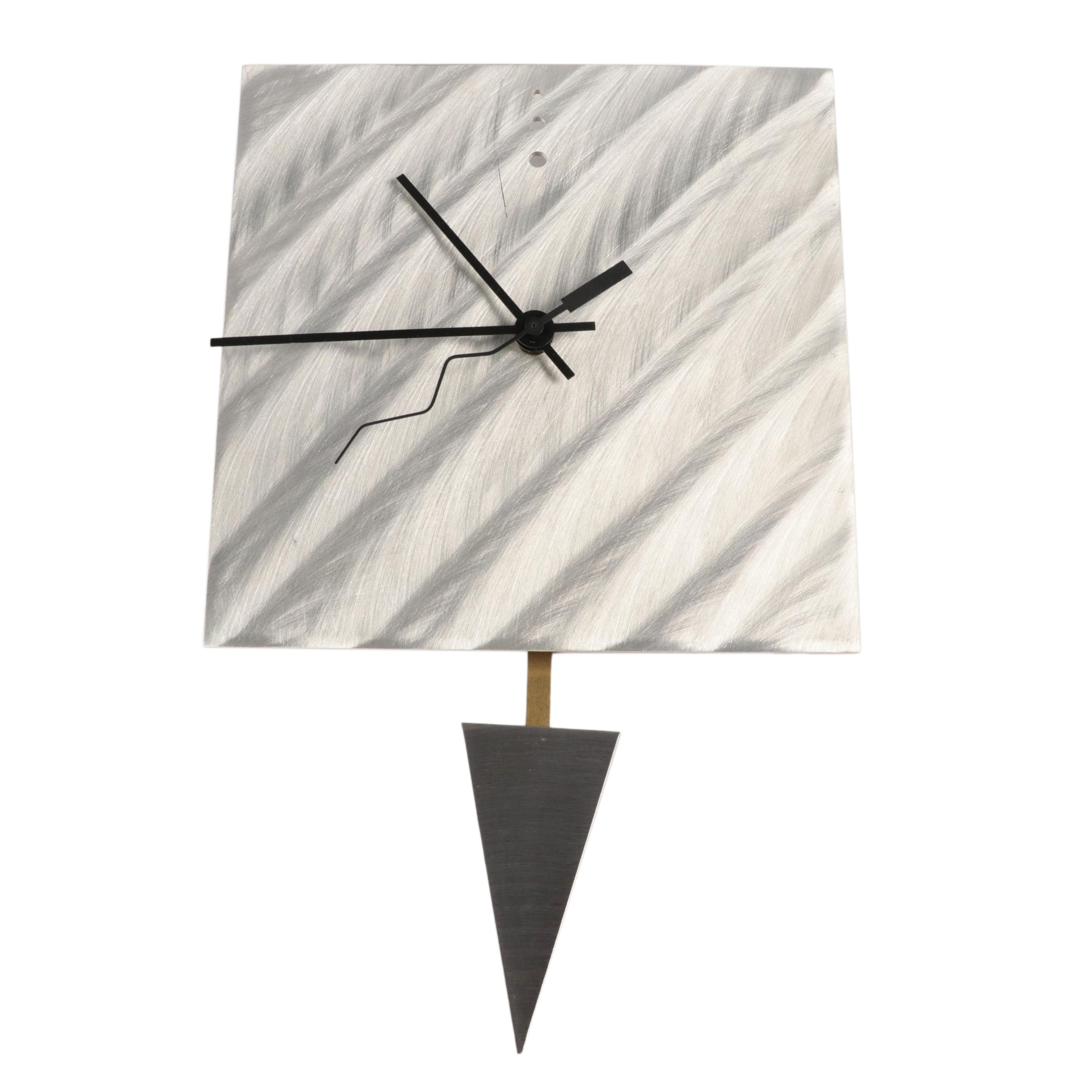Modern Style Aluminum and Metal Pendulum Wall Clock