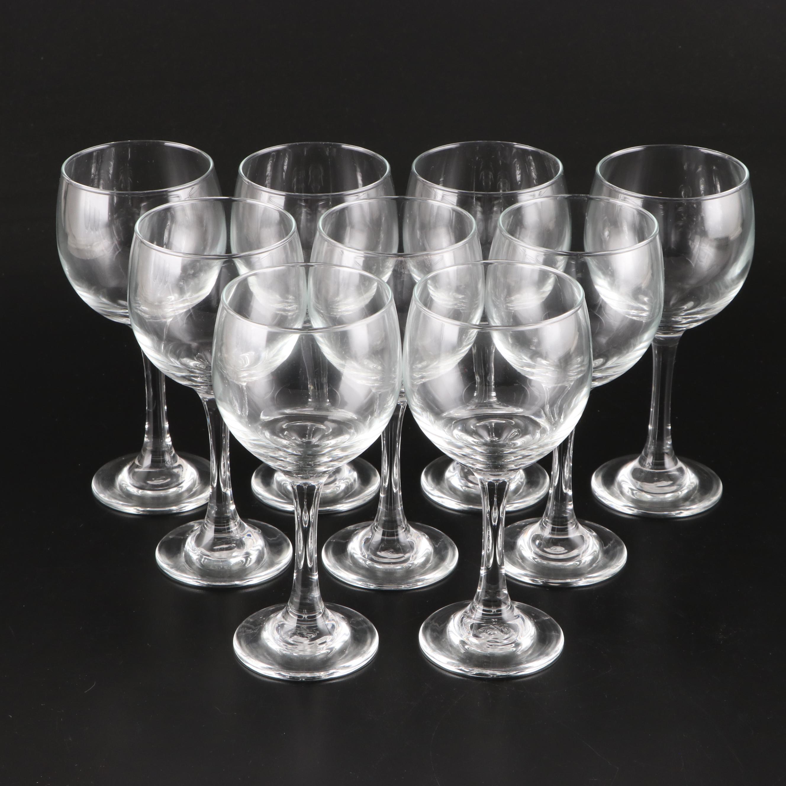Libbey "Classic" Clear Glass Champagne Flutes and Wine Glasses
