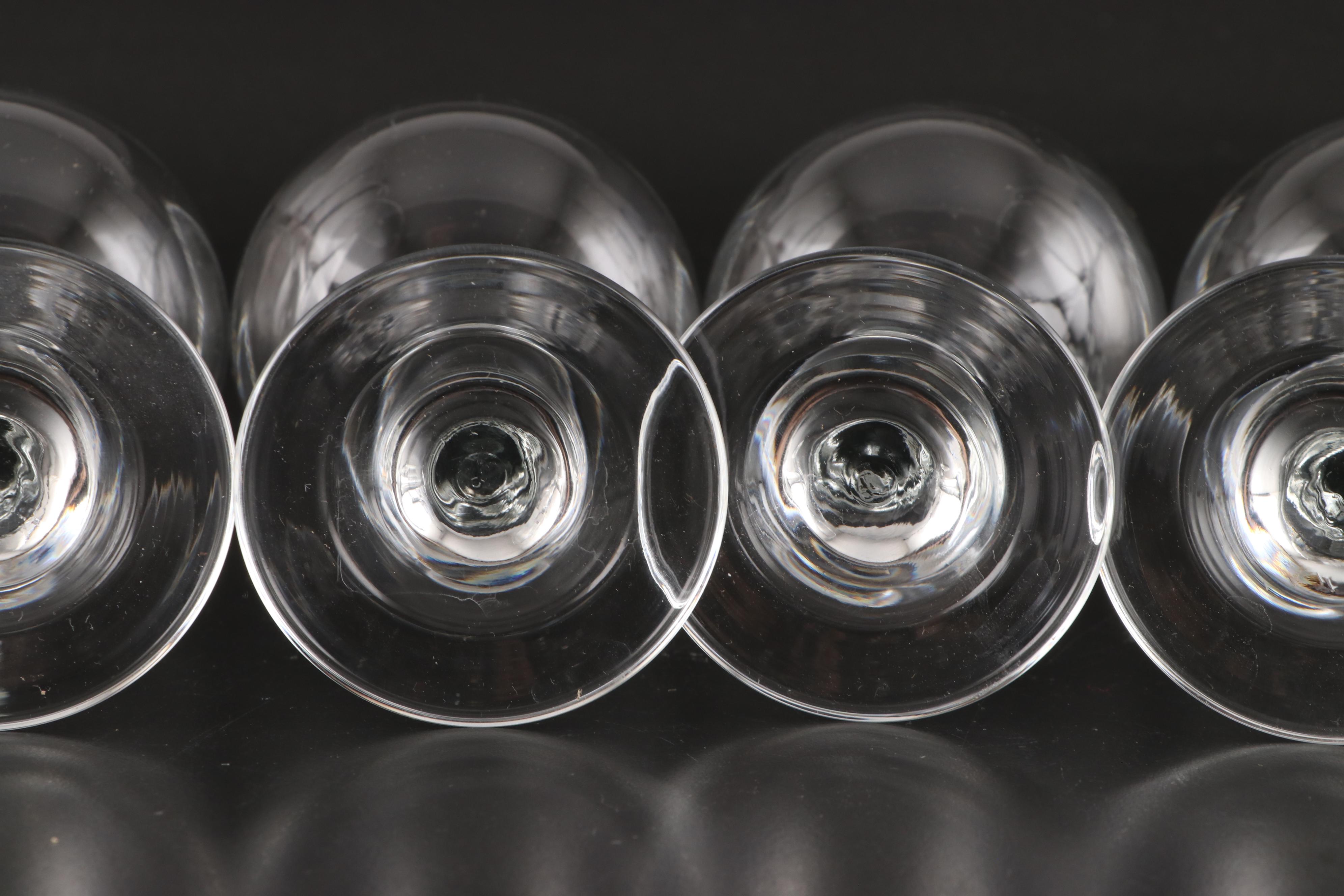 Libbey "Classic" Clear Glass Champagne Flutes and Wine Glasses