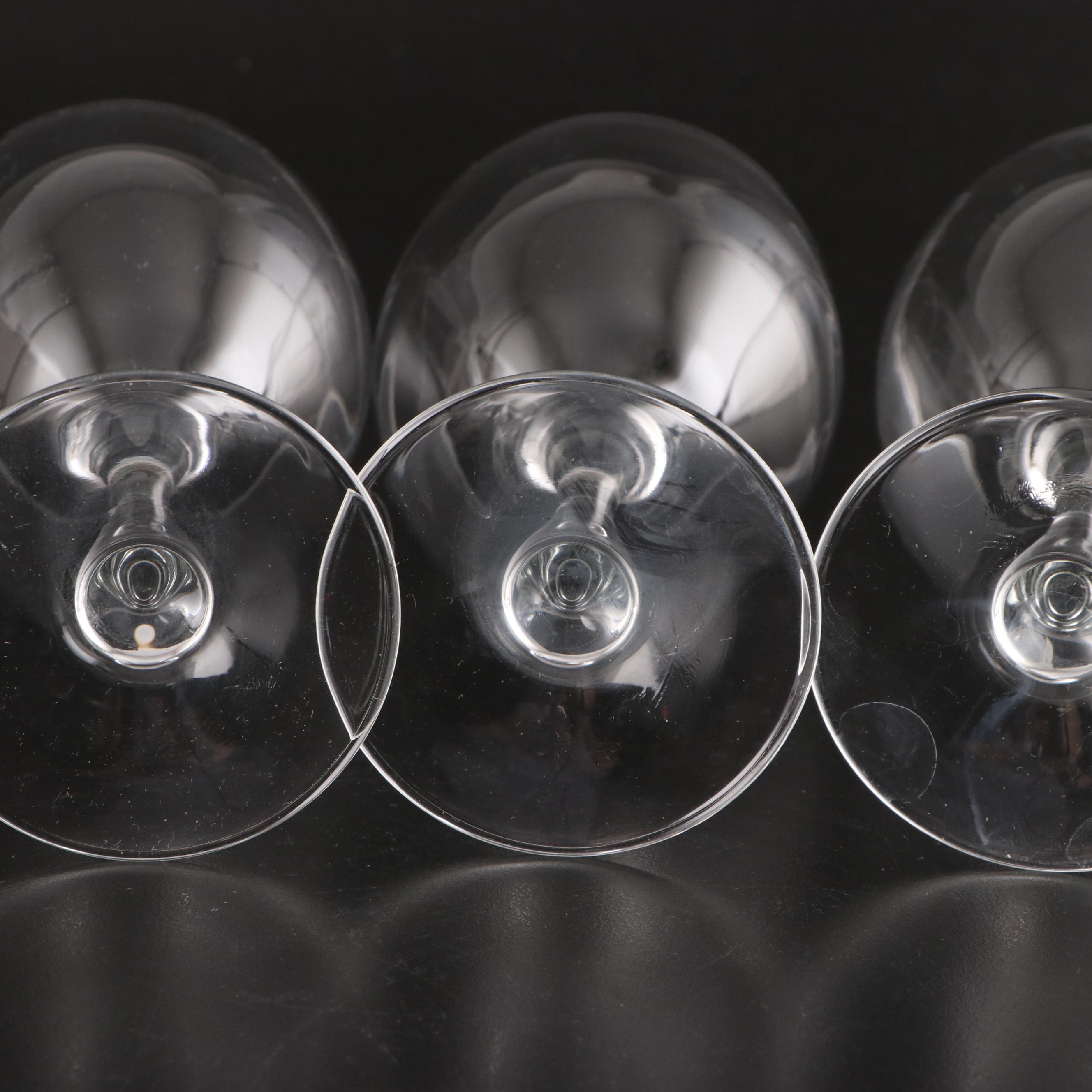 Libbey "Classic" Clear Glass Champagne Flutes and Wine Glasses