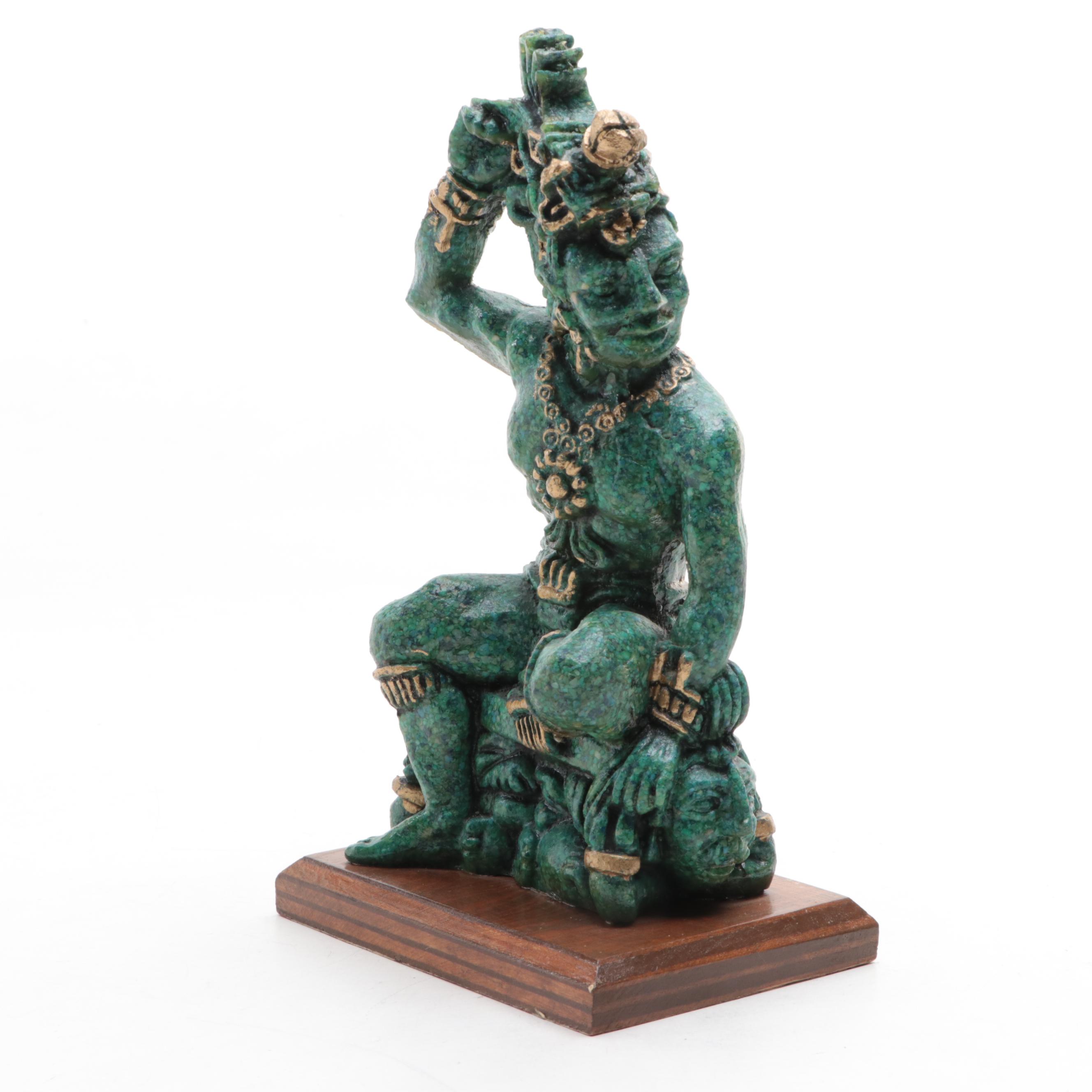 Aztec Style Warrior Figurine