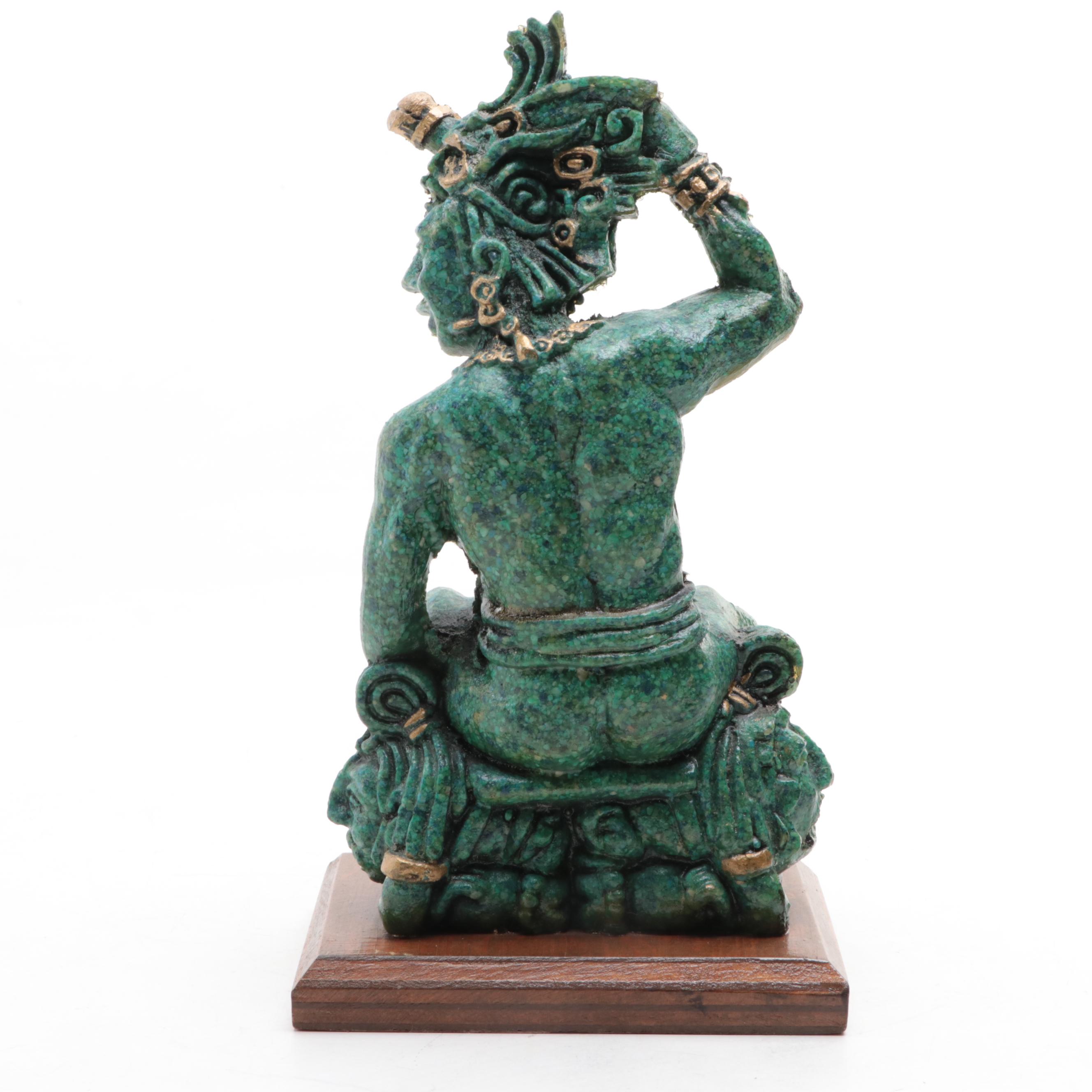 Aztec Style Warrior Figurine