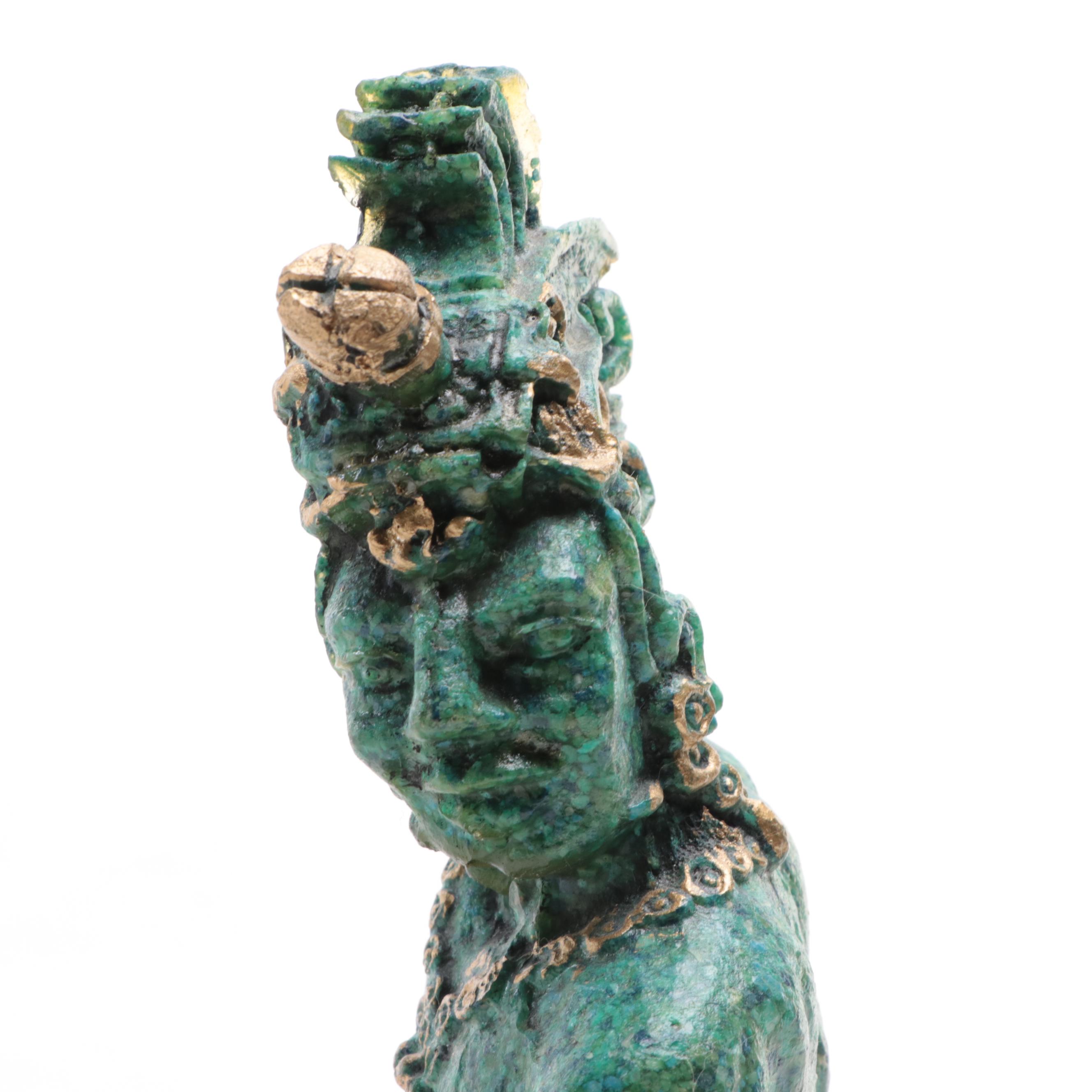 Aztec Style Warrior Figurine