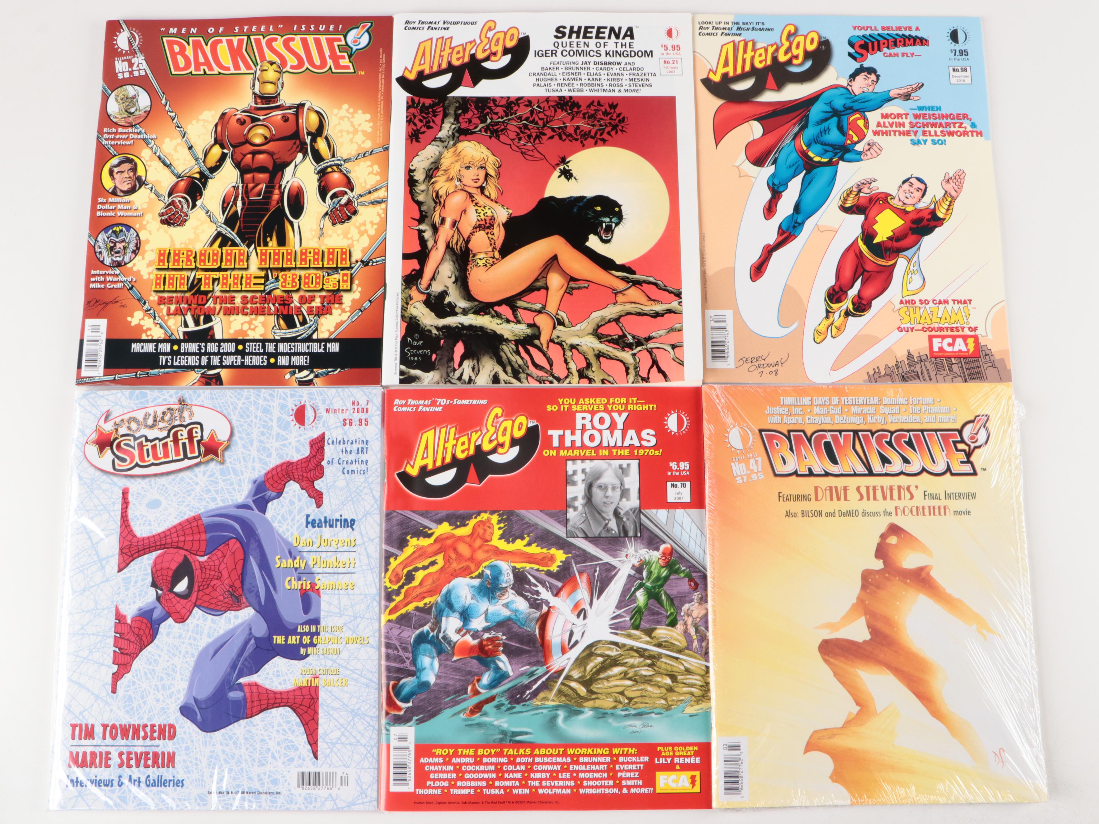 "Write Now!", "Back Issue", "Alter Ego" Comic Book Magazines