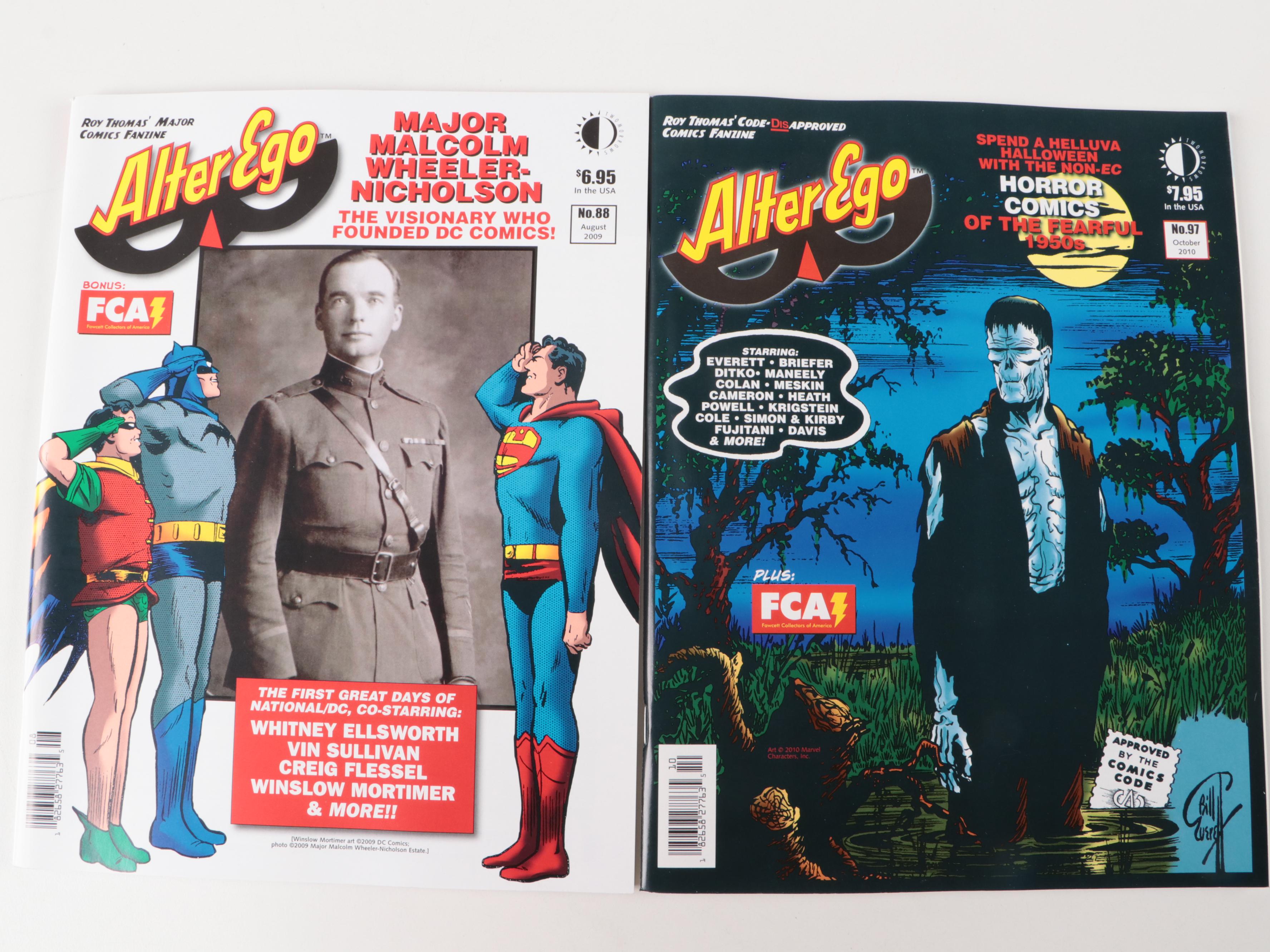 "Write Now!", "Back Issue", "Alter Ego" Comic Book Magazines