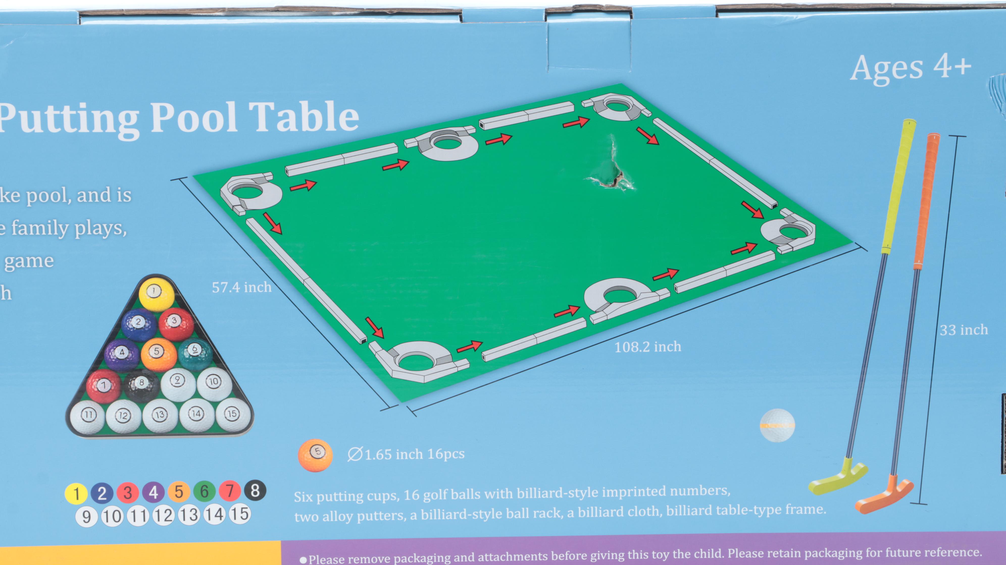 World's Largest Golf Putting Pool Table