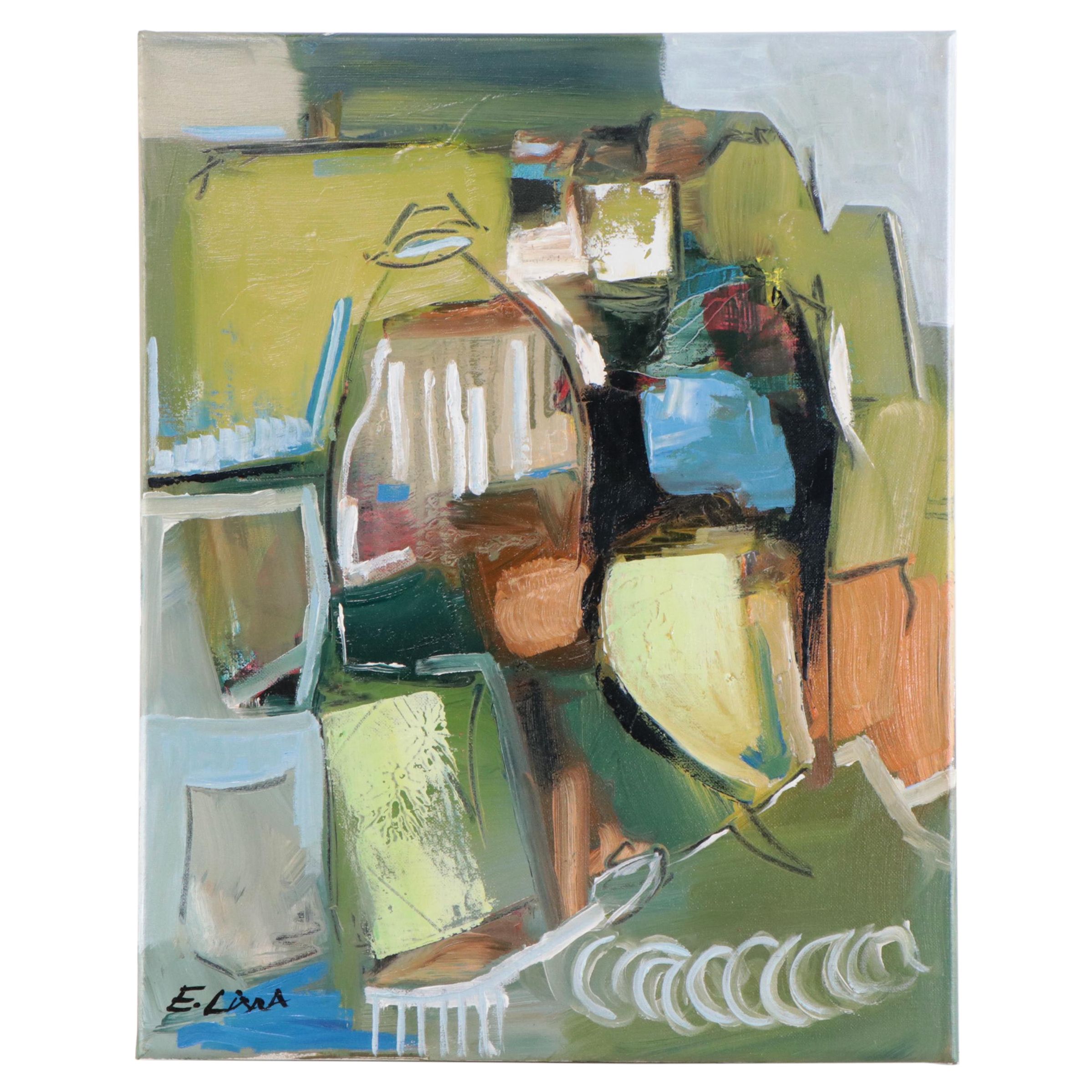 Emmanuel Lima Oil Painting "The Bottle," 2023