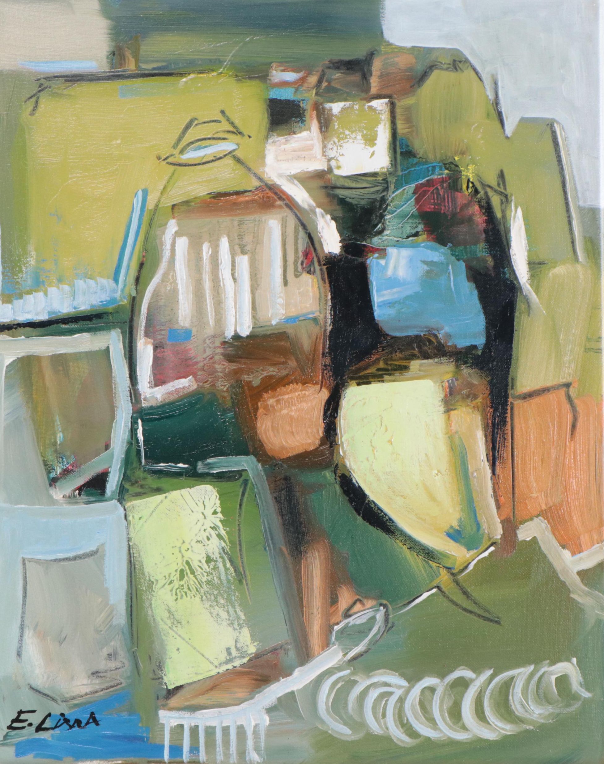 Emmanuel Lima Oil Painting "The Bottle," 2023