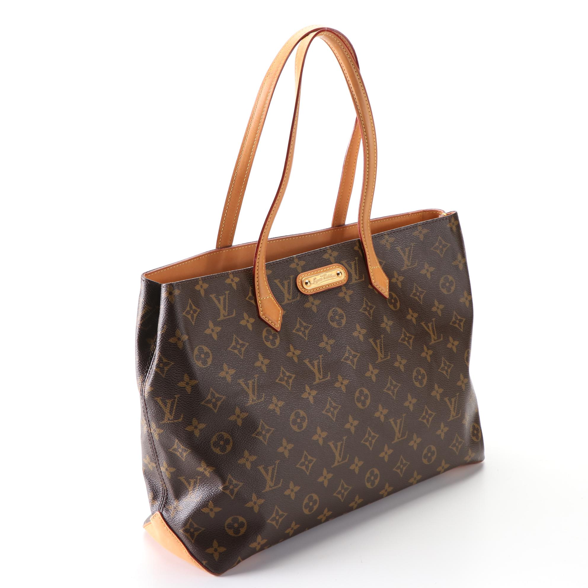 Louis Vuitton Wilshire MM Tote in  Monogram Canvas and Vachetta Leather