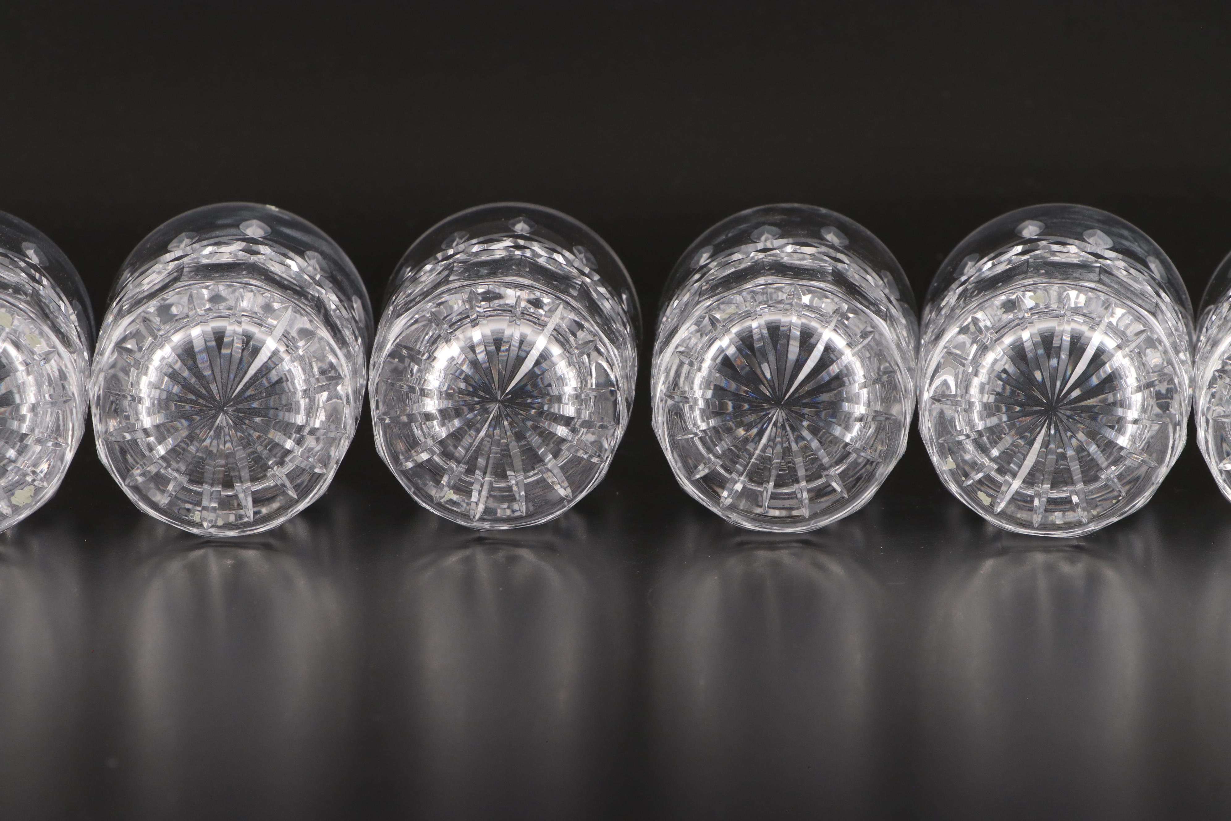 Waterford Crystal "Lismore" Highballs and Roly Poly Glasses