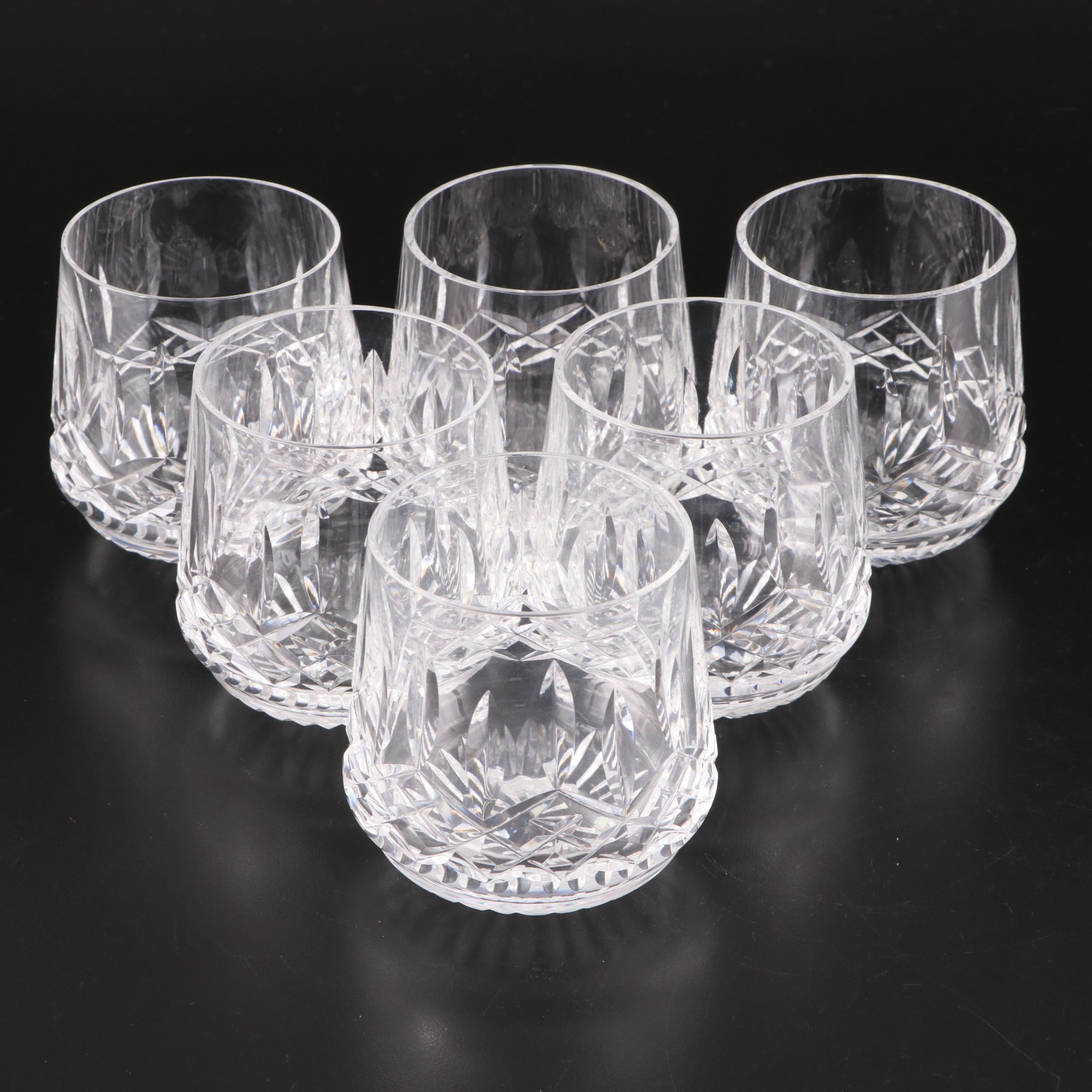 Waterford Crystal "Lismore" Highballs and Roly Poly Glasses