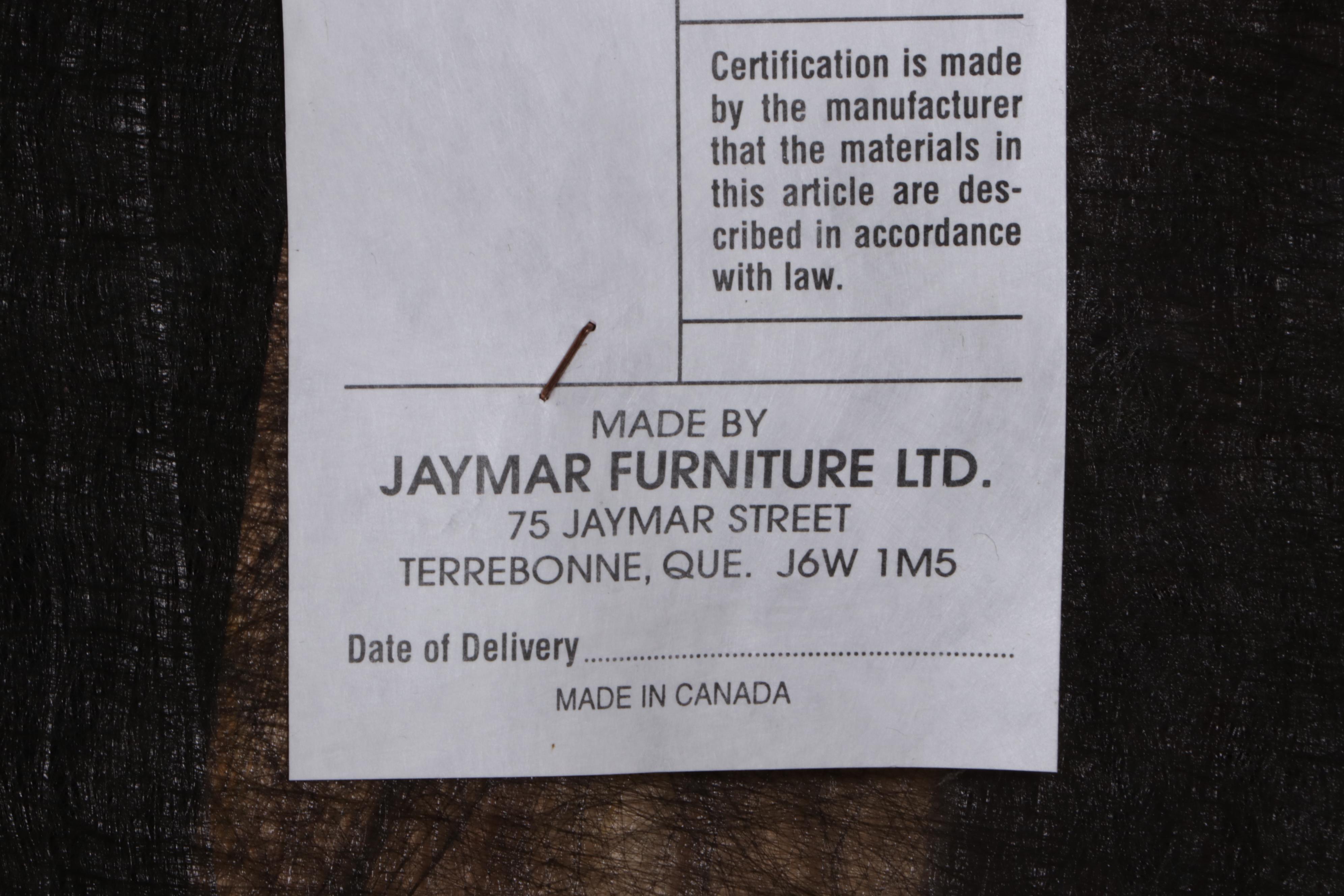 Furniture by Otmar "Jaymar" Leather Sectional Sofa and Ottoman